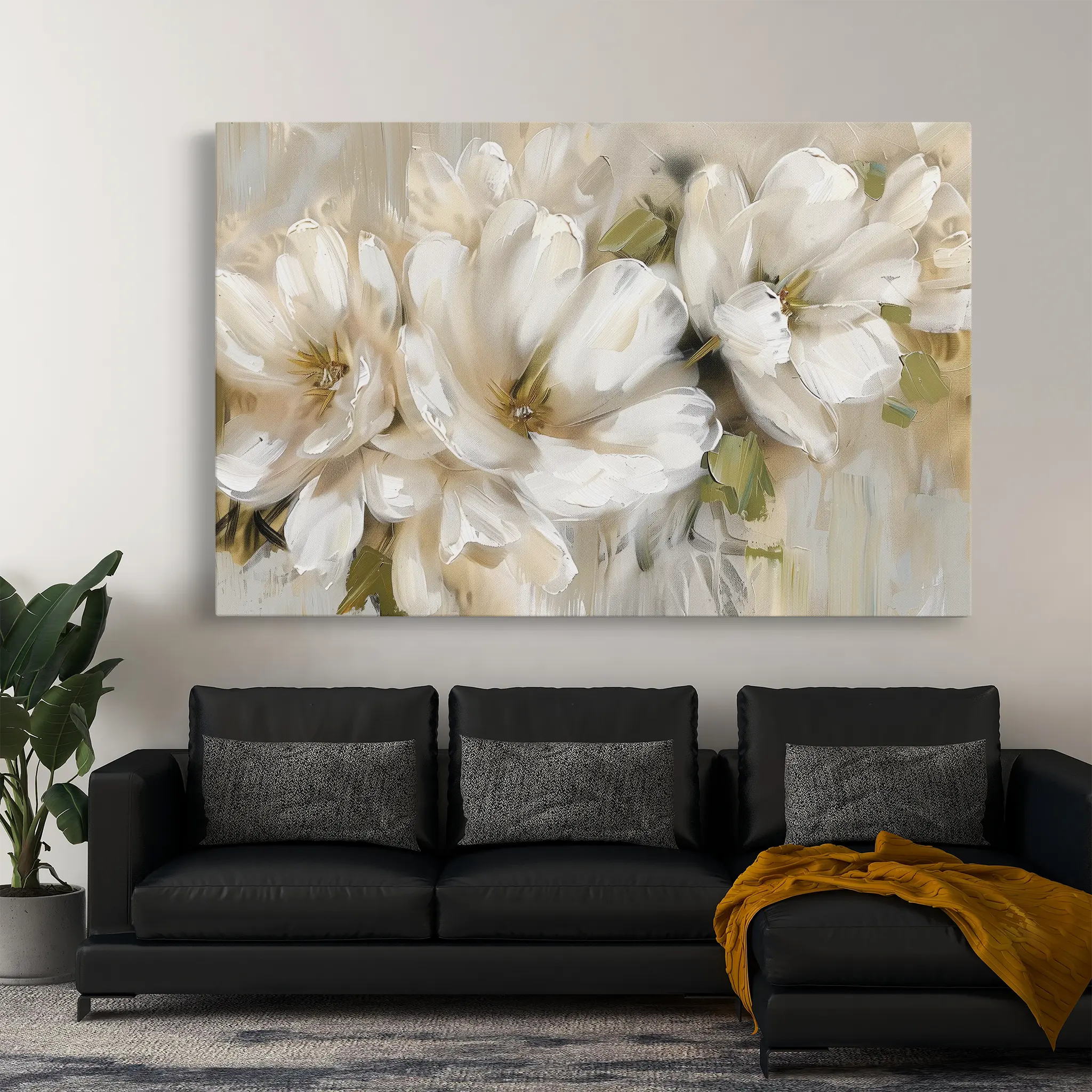 Floral Canvas Wall Art WAD558-F 90 x 60 cm / Stretched on hidden frame