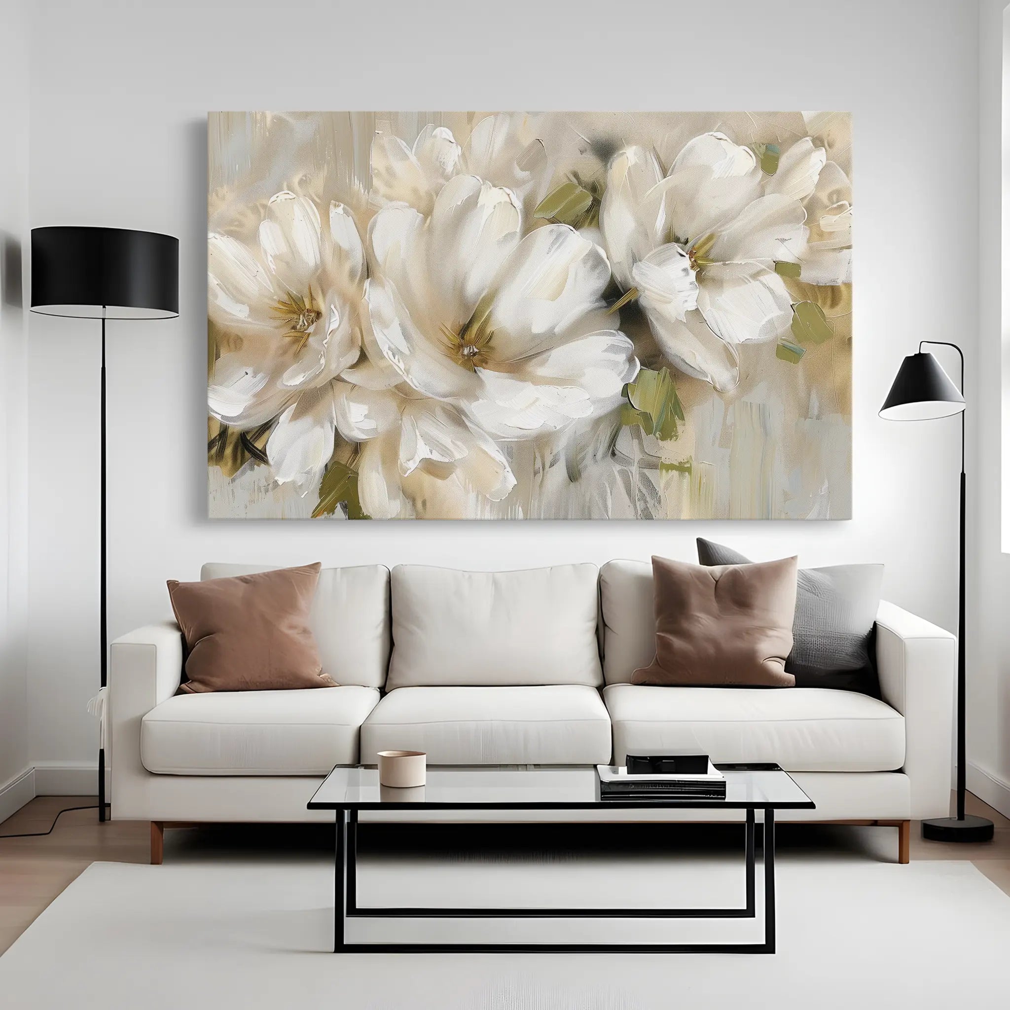 Floral Canvas Wall Art WAD558-F 90 x 60 cm / Stretched on hidden frame