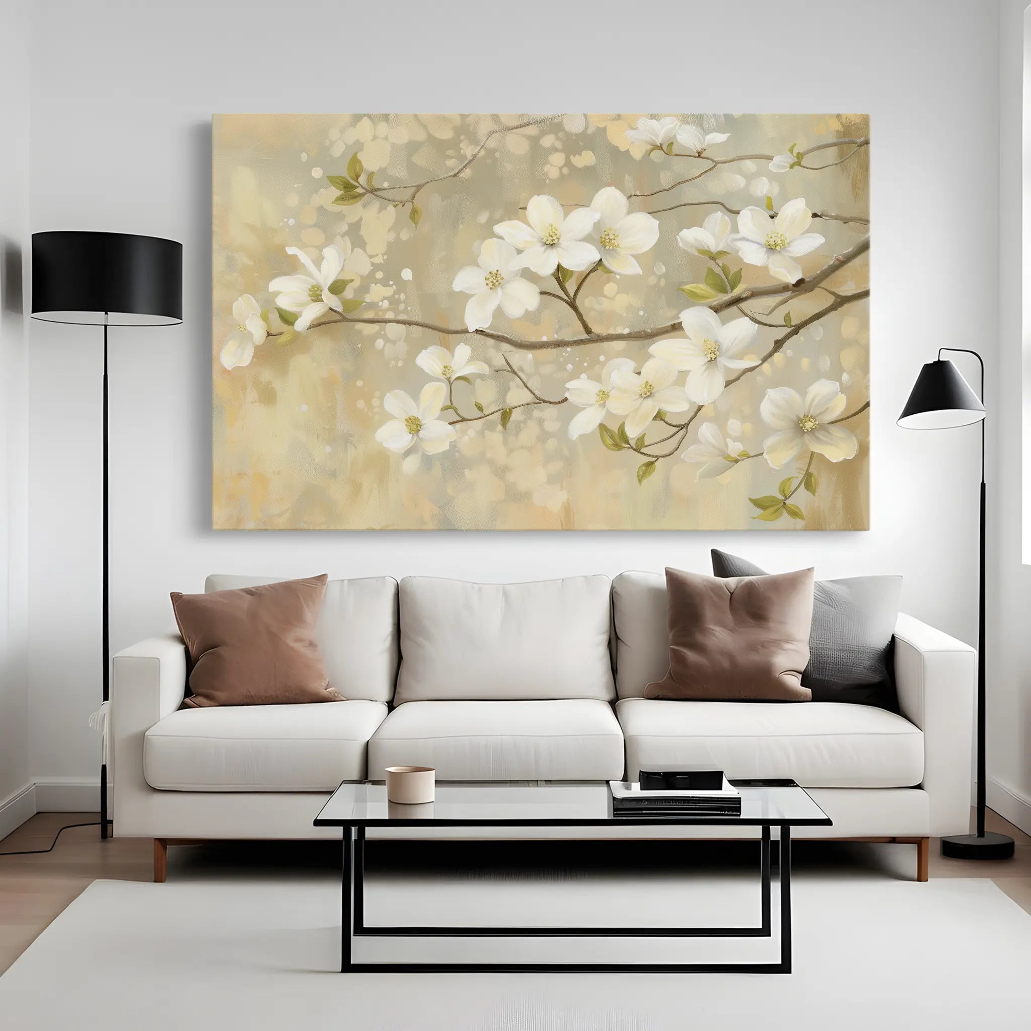 Floral Canvas Wall Art WAD559-F 90 x 60 cm / Stretched on hidden frame