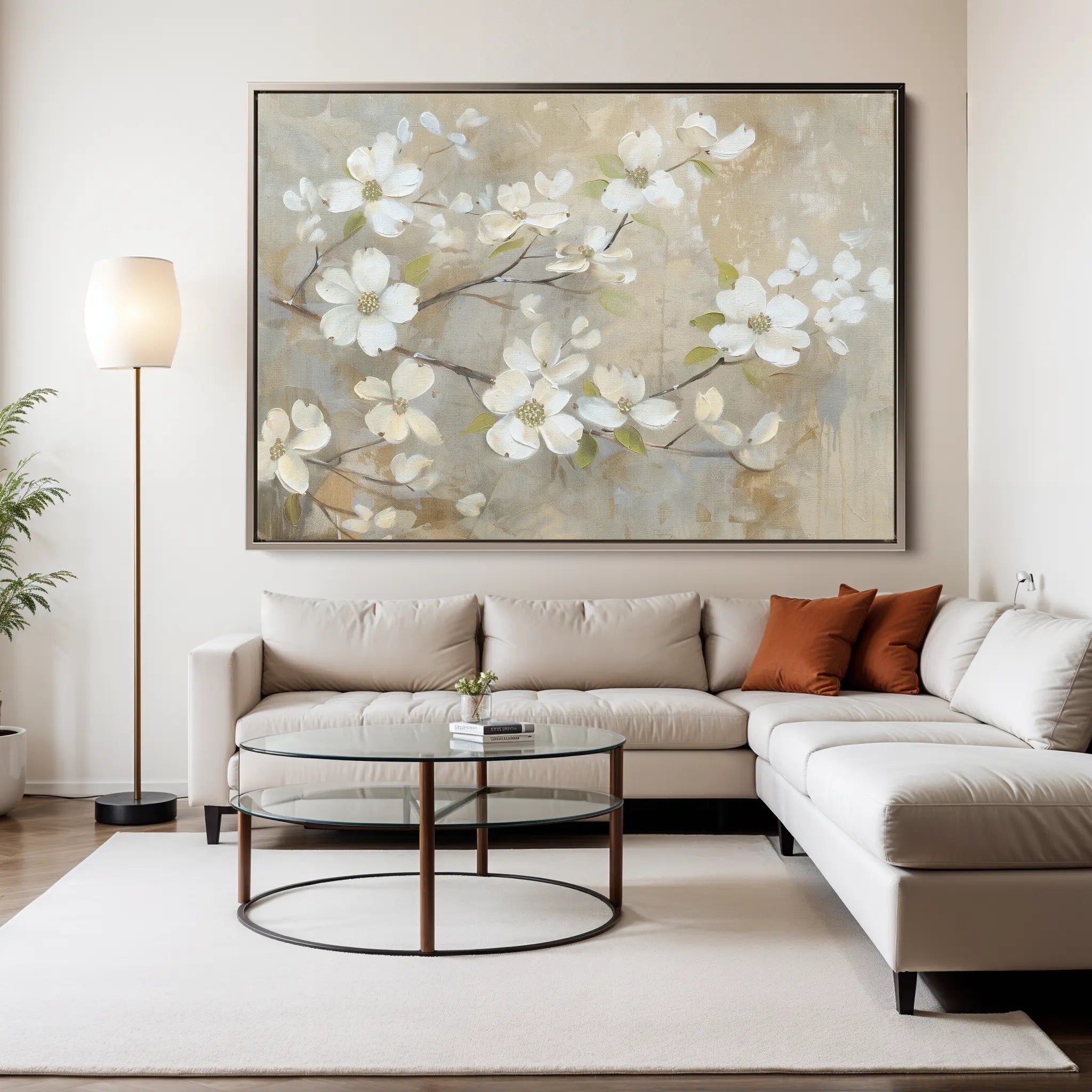 Floral Canvas Wall Art WAD560-F 90 x 60 cm / Stretched on hidden frame