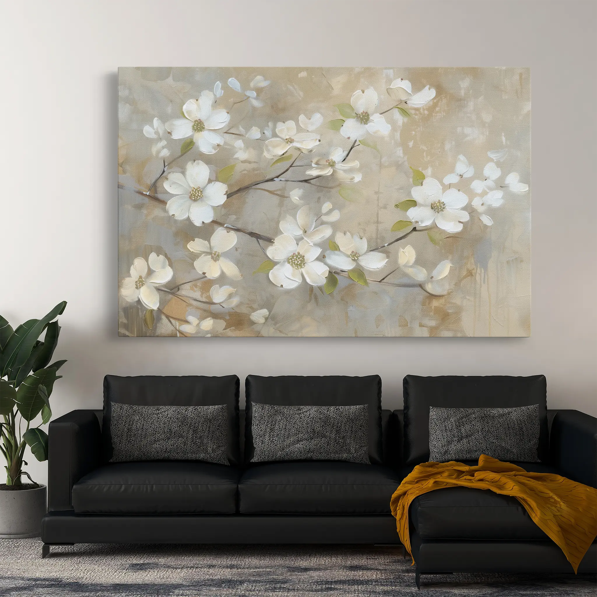 Floral Canvas Wall Art WAD560-F 90 x 60 cm / Stretched on hidden frame