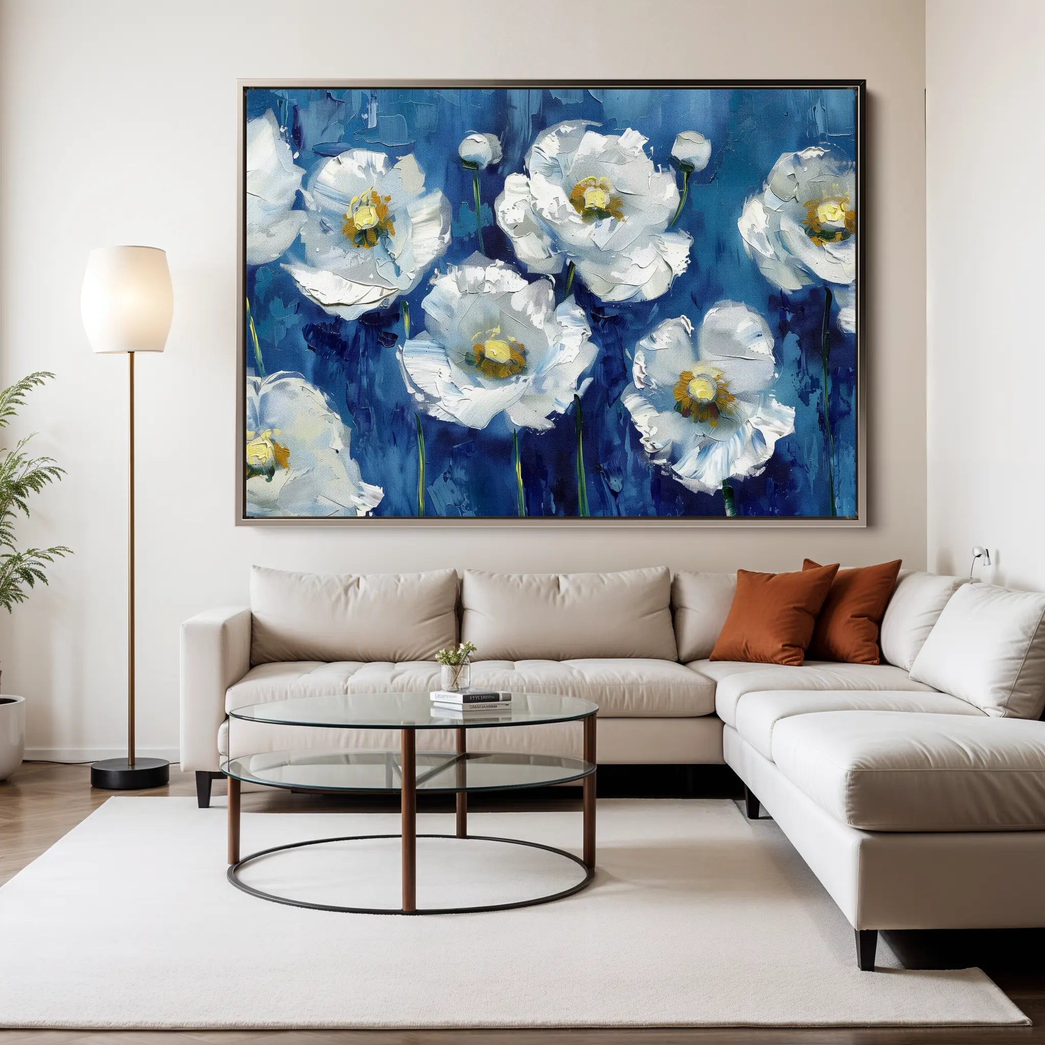 Floral Canvas Wall Art WAD561-F 90 x 60 cm / Stretched on hidden frame