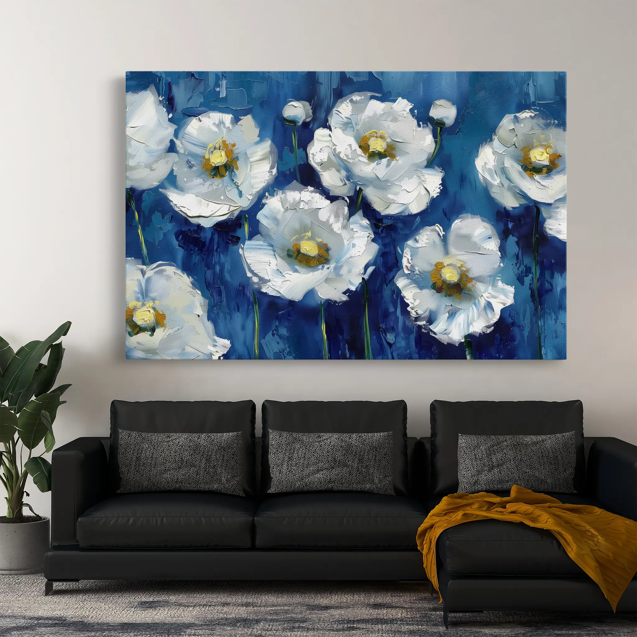 Floral Canvas Wall Art WAD561-F 90 x 60 cm / Stretched on hidden frame