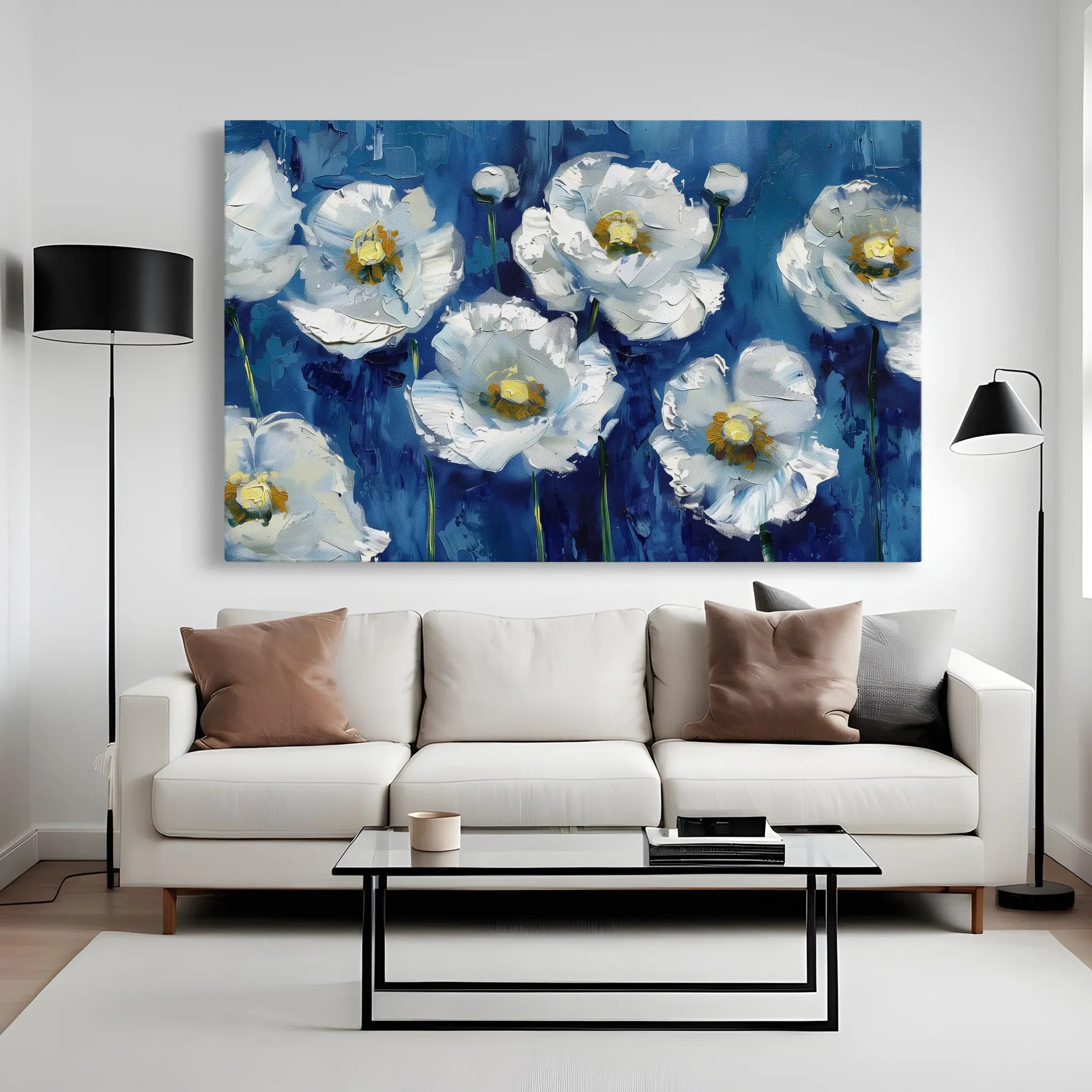 Floral Canvas Wall Art WAD561-F 90 x 60 cm / Stretched on hidden frame