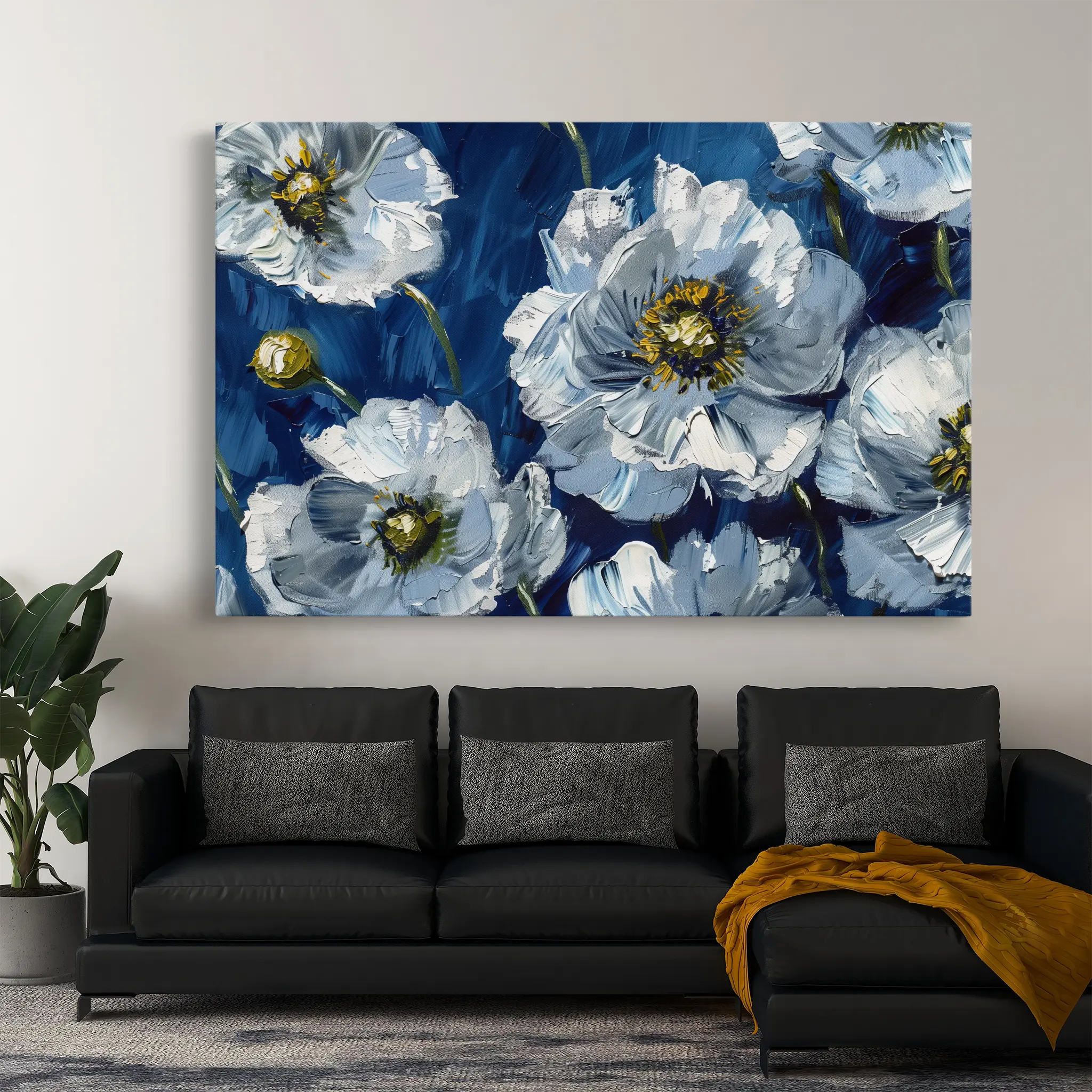 Floral Canvas Wall Art WAD562-F 90 x 60 cm / Stretched on hidden frame