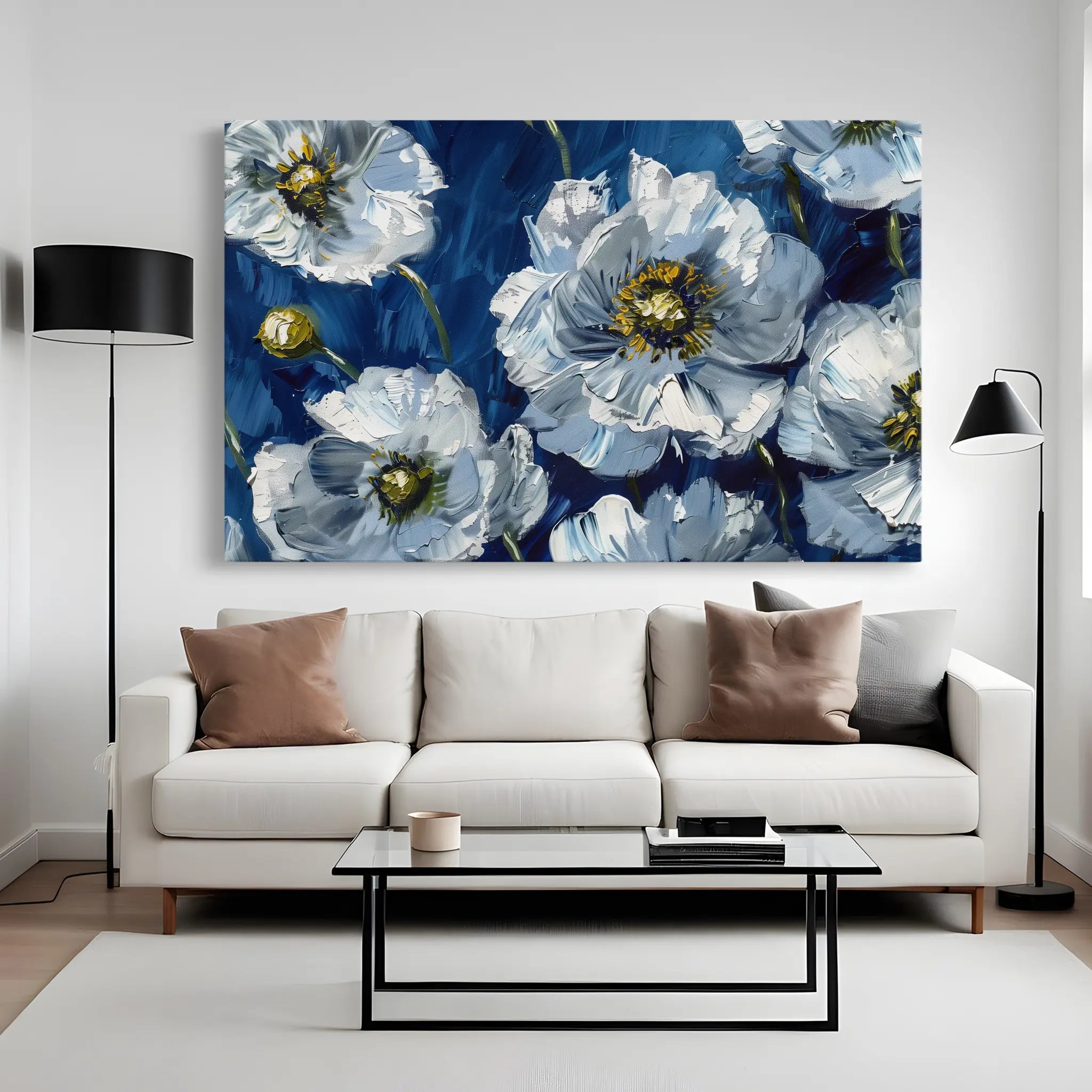 Floral Canvas Wall Art WAD562-F 90 x 60 cm / Stretched on hidden frame