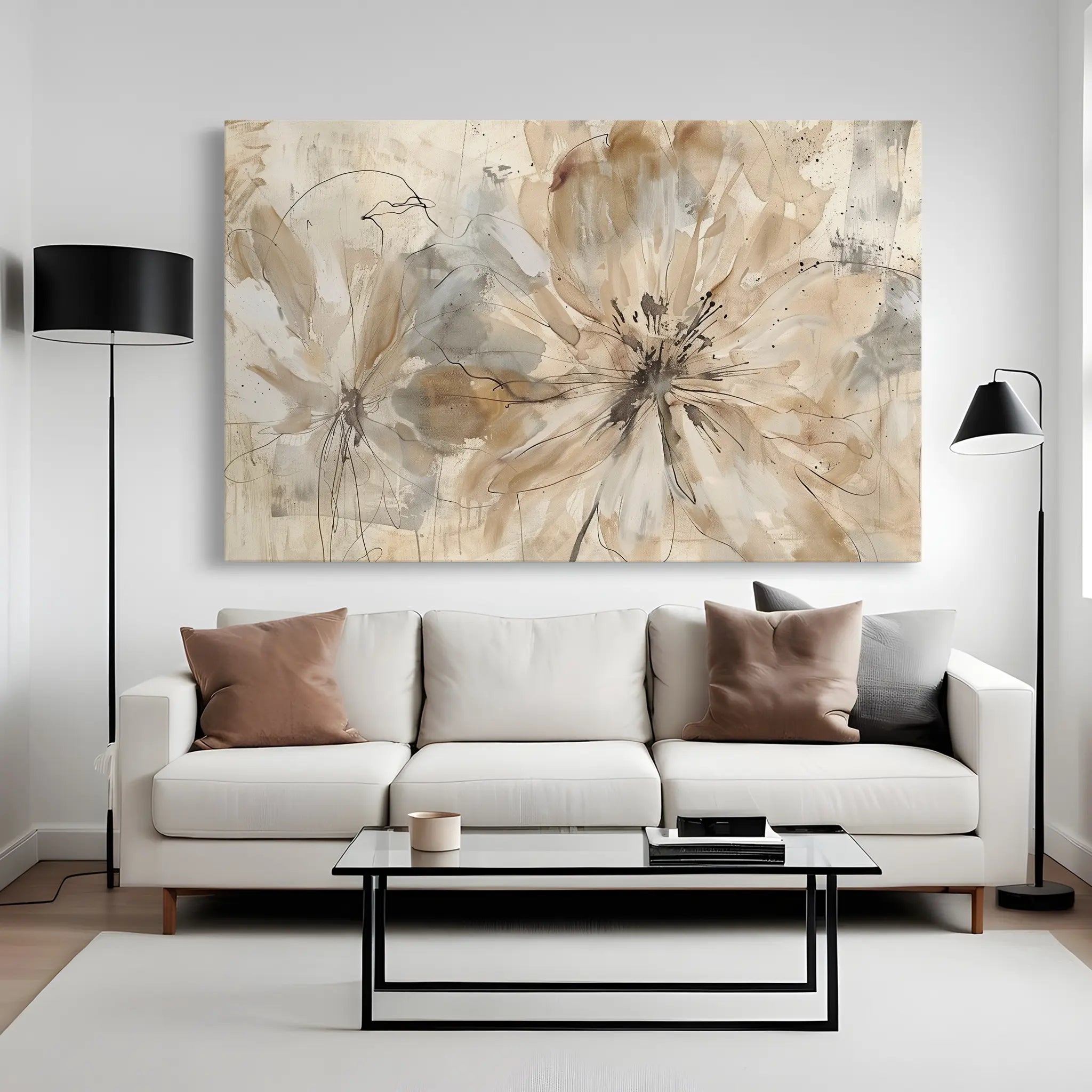 Floral Canvas Wall Art WAD563-F 90 x 60 cm / Stretched on hidden frame