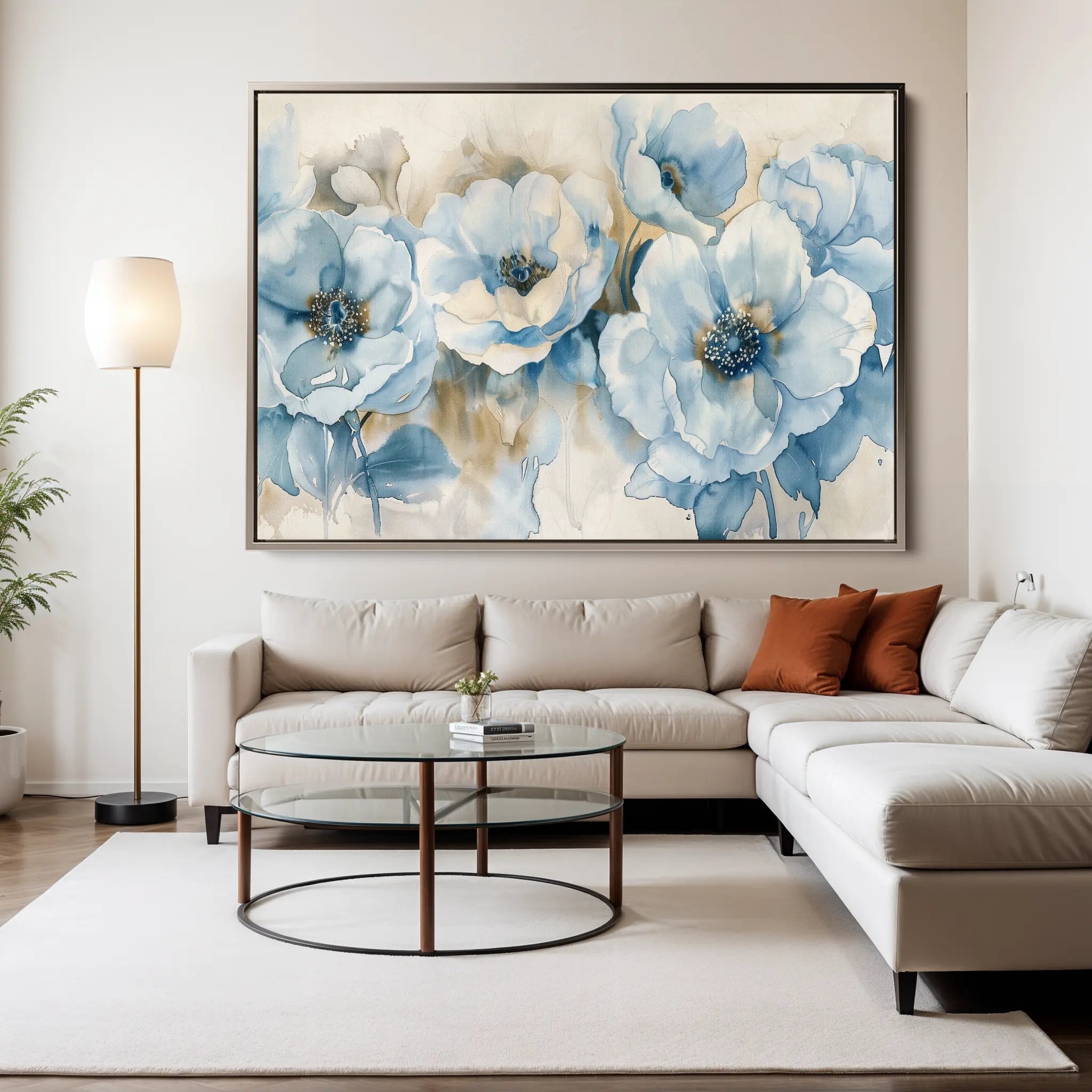 Floral Canvas Wall Art WAD565-F 90 x 60 cm / Stretched on hidden frame