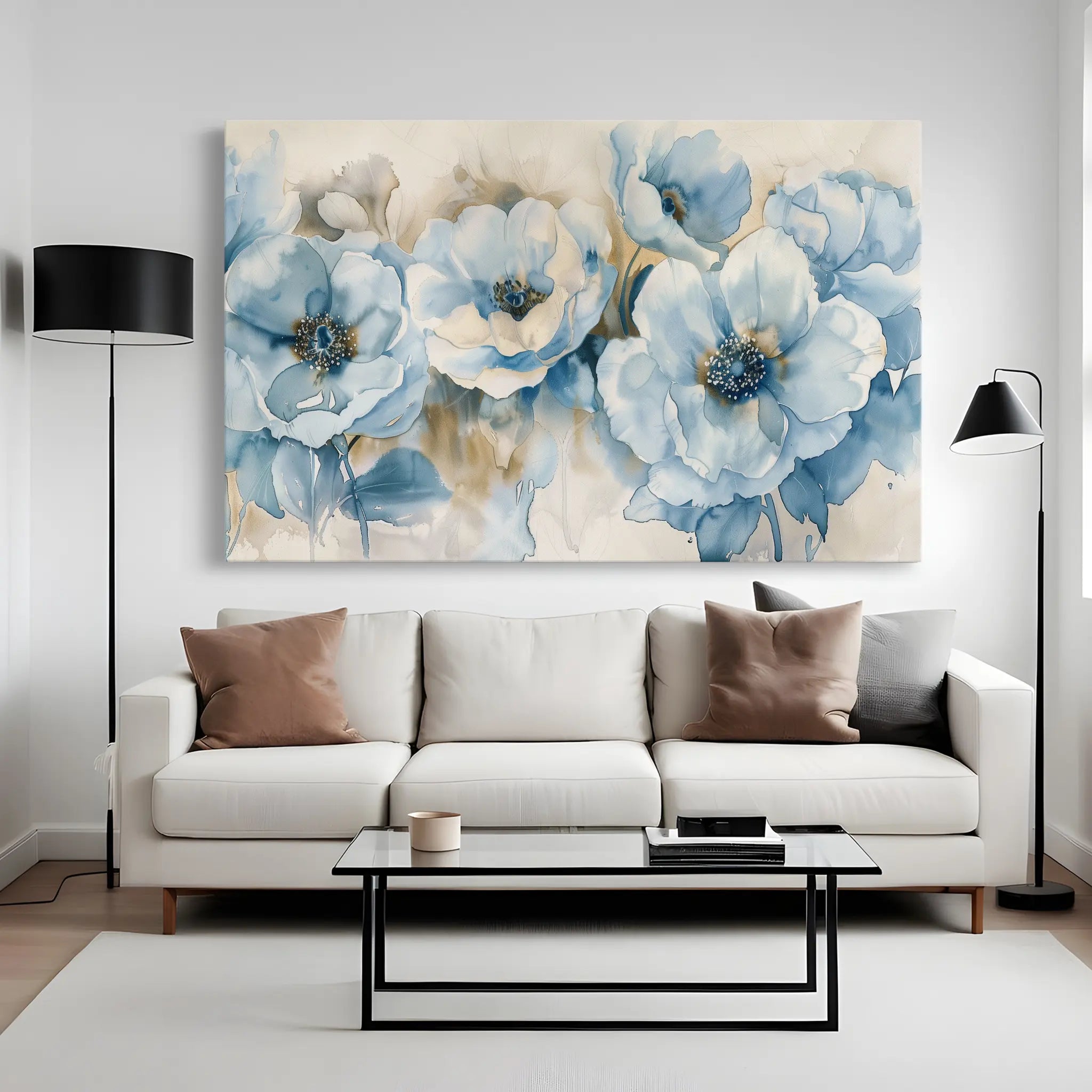 Floral Canvas Wall Art WAD565-F 90 x 60 cm / Stretched on hidden frame