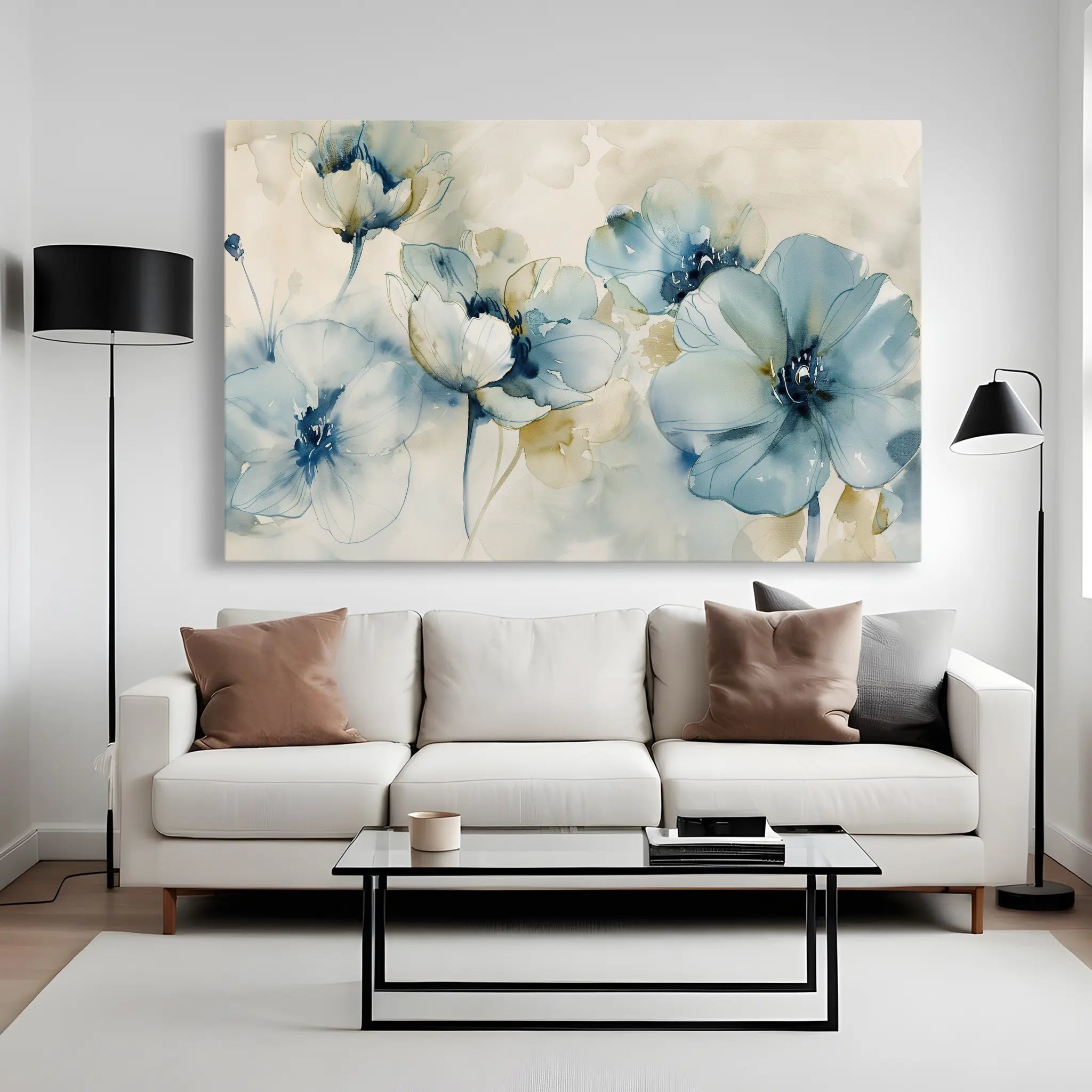 Floral Canvas Wall Art WAD566-F 90 x 60 cm / Stretched on hidden frame