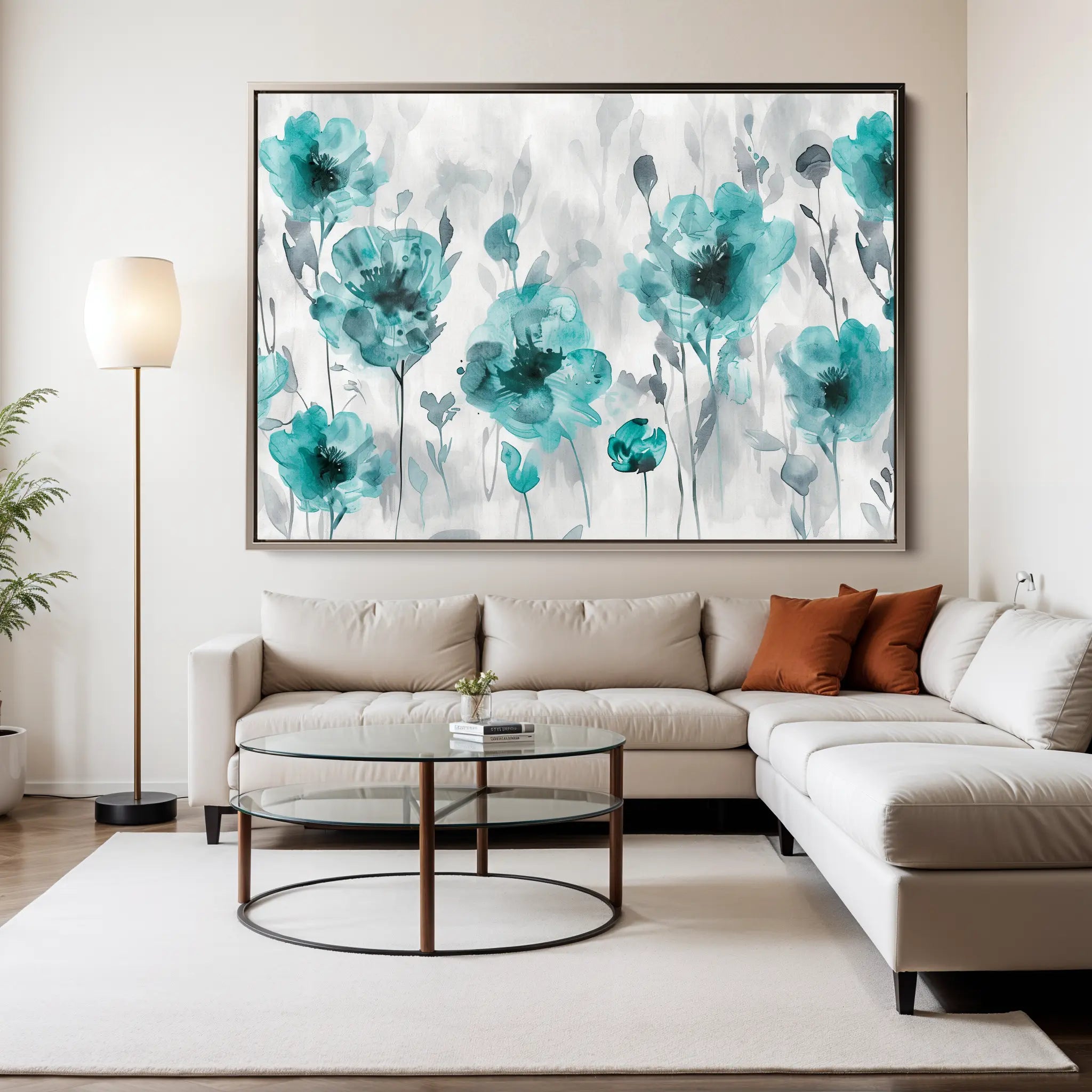 Floral Canvas Wall Art WAD567-F 90 x 60 cm / Stretched on hidden frame