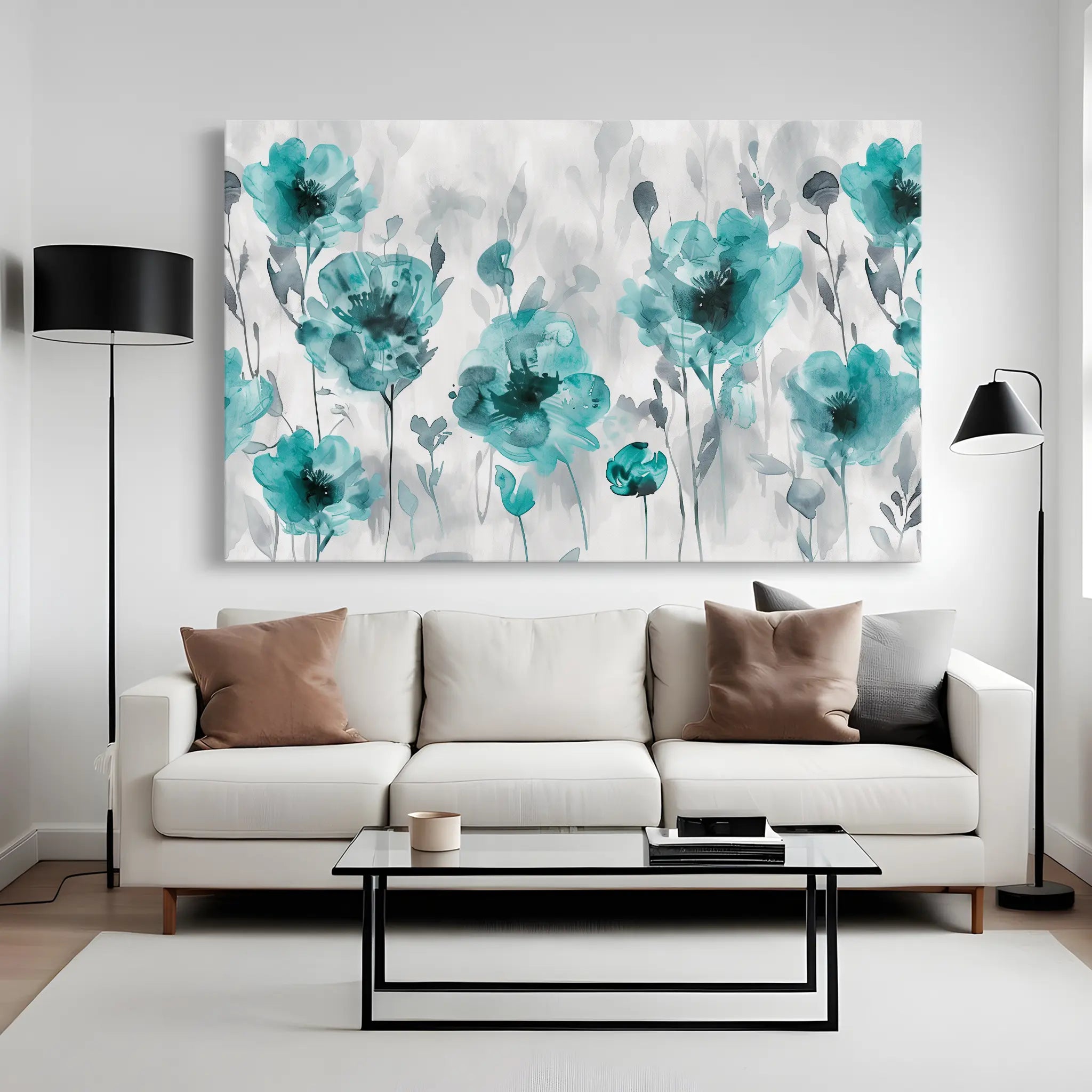 Floral Canvas Wall Art WAD567-F 90 x 60 cm / Stretched on hidden frame