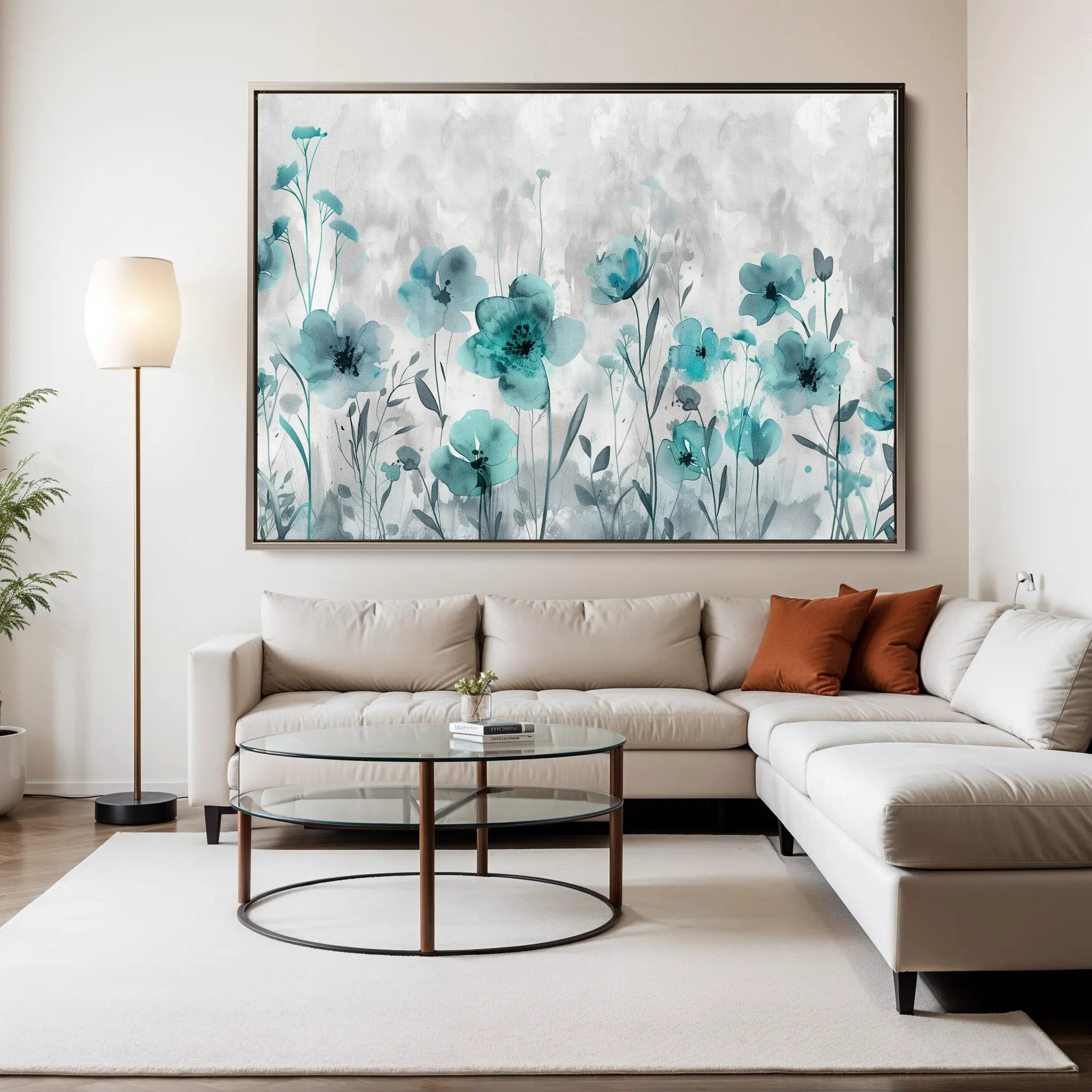 Floral Canvas Wall Art WAD568-F 90 x 60 cm / Stretched on hidden frame