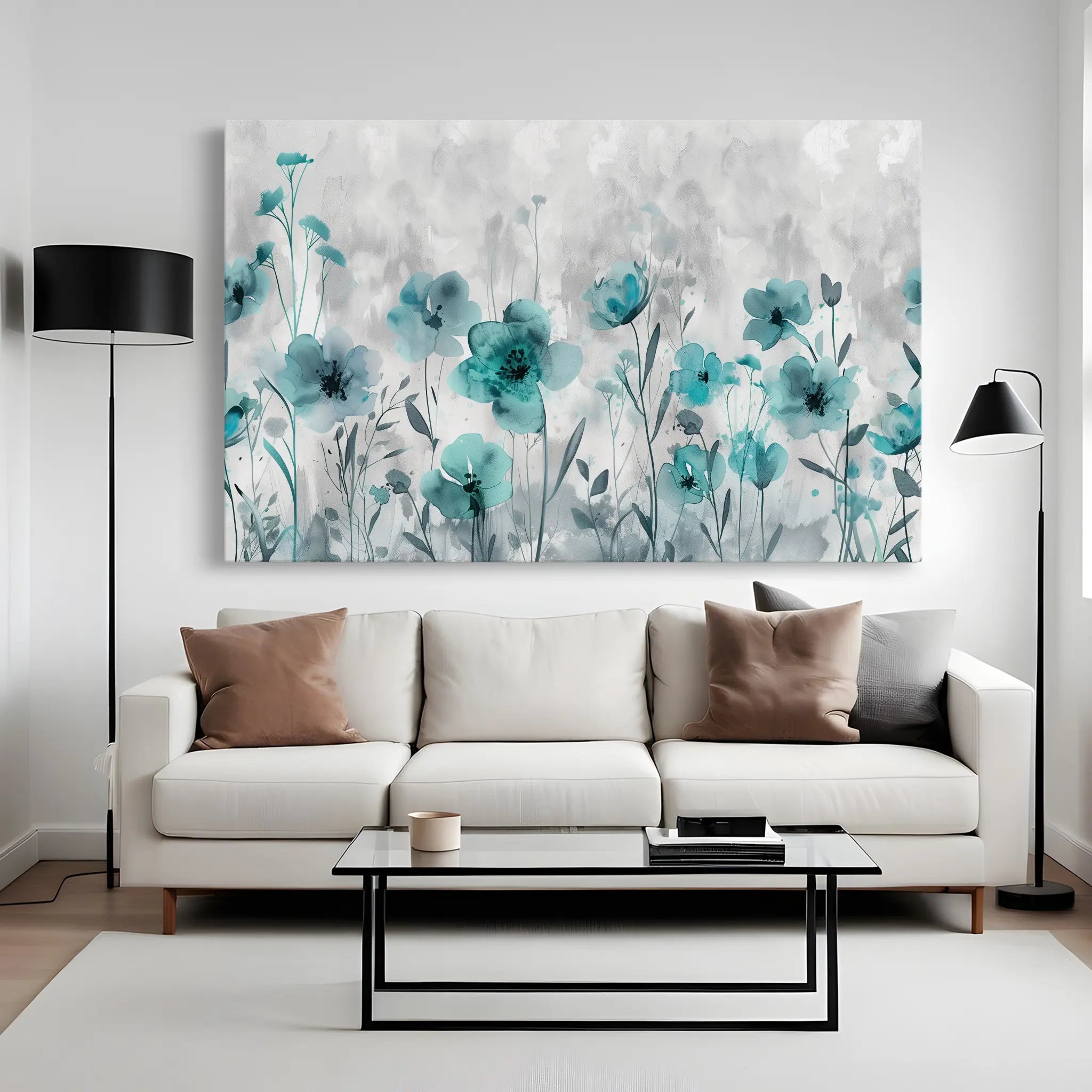 Floral Canvas Wall Art WAD568-F 90 x 60 cm / Stretched on hidden frame