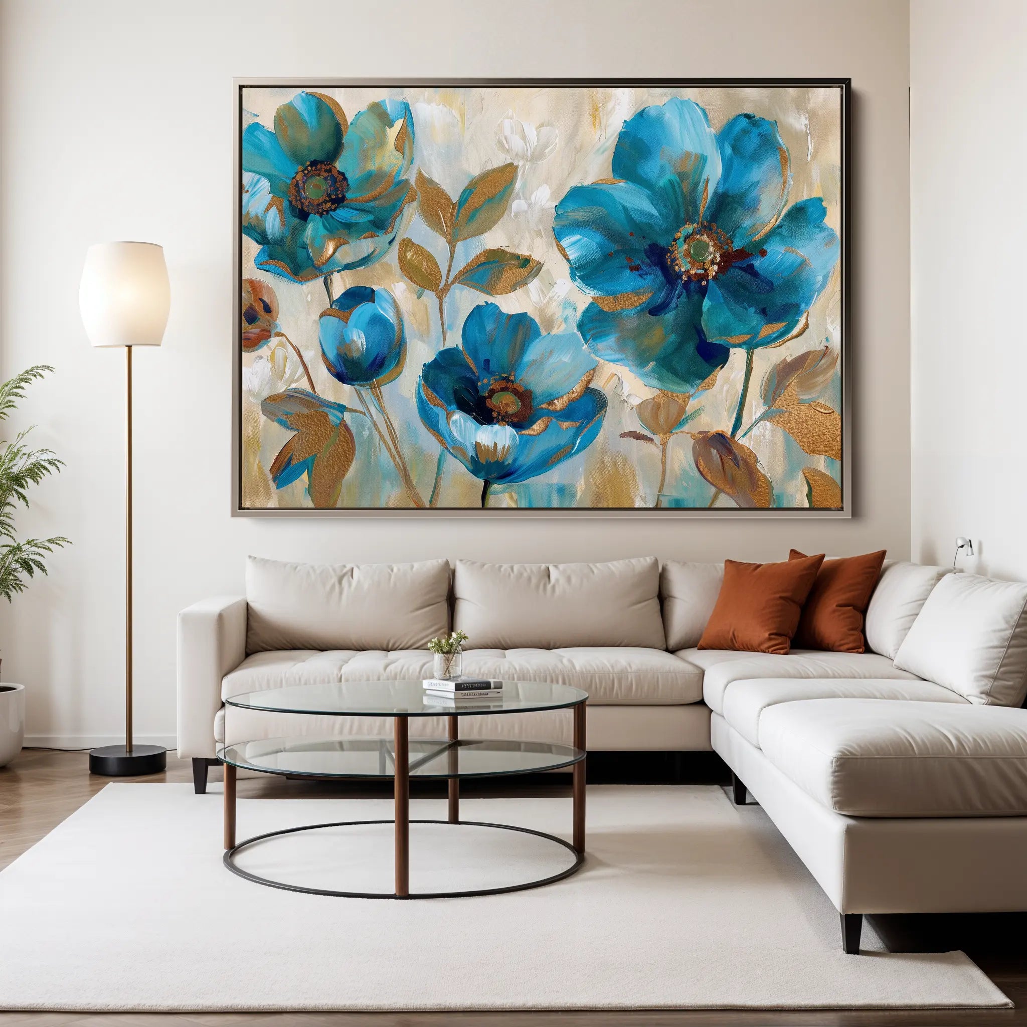 Floral Canvas Wall Art WAD569-F 90 x 60 cm / Stretched on hidden frame