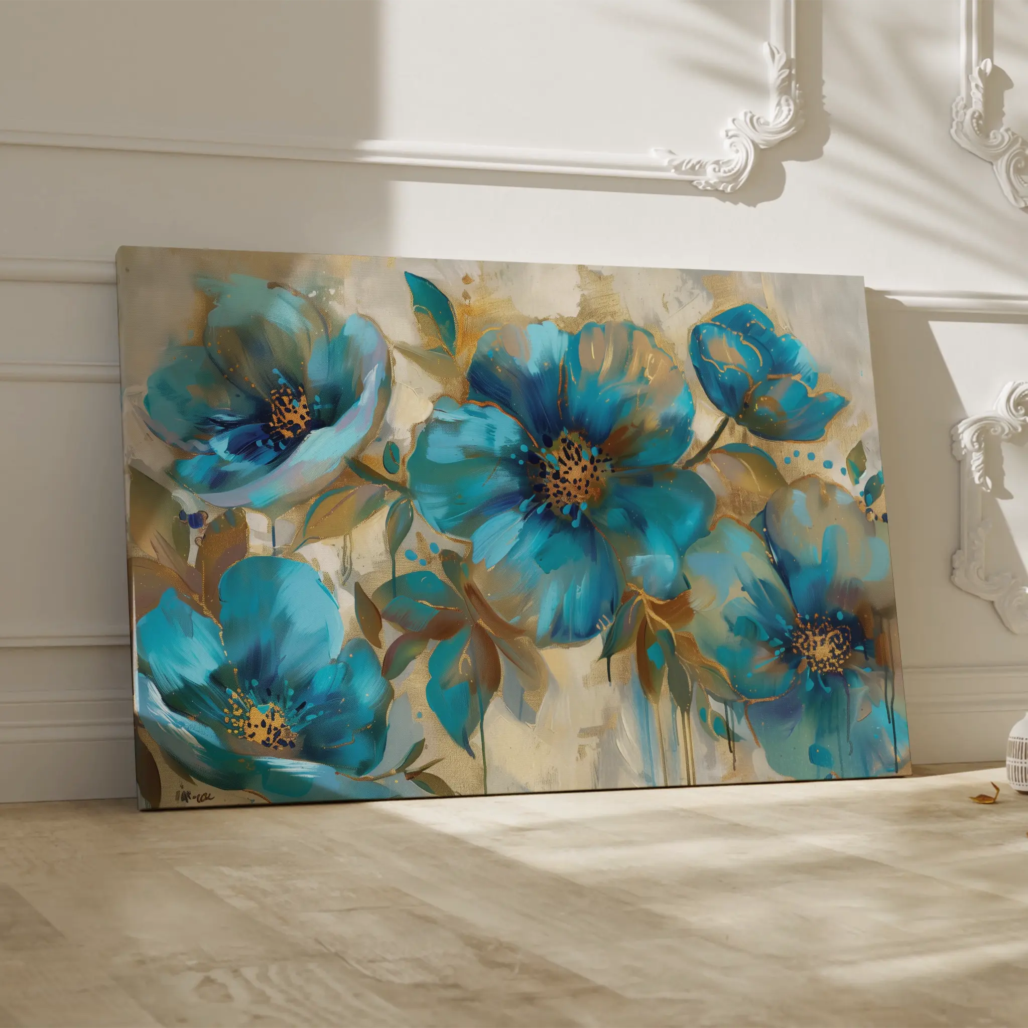 Floral Canvas Wall Art WAD570-F 90 x 60 cm / Stretched on hidden frame