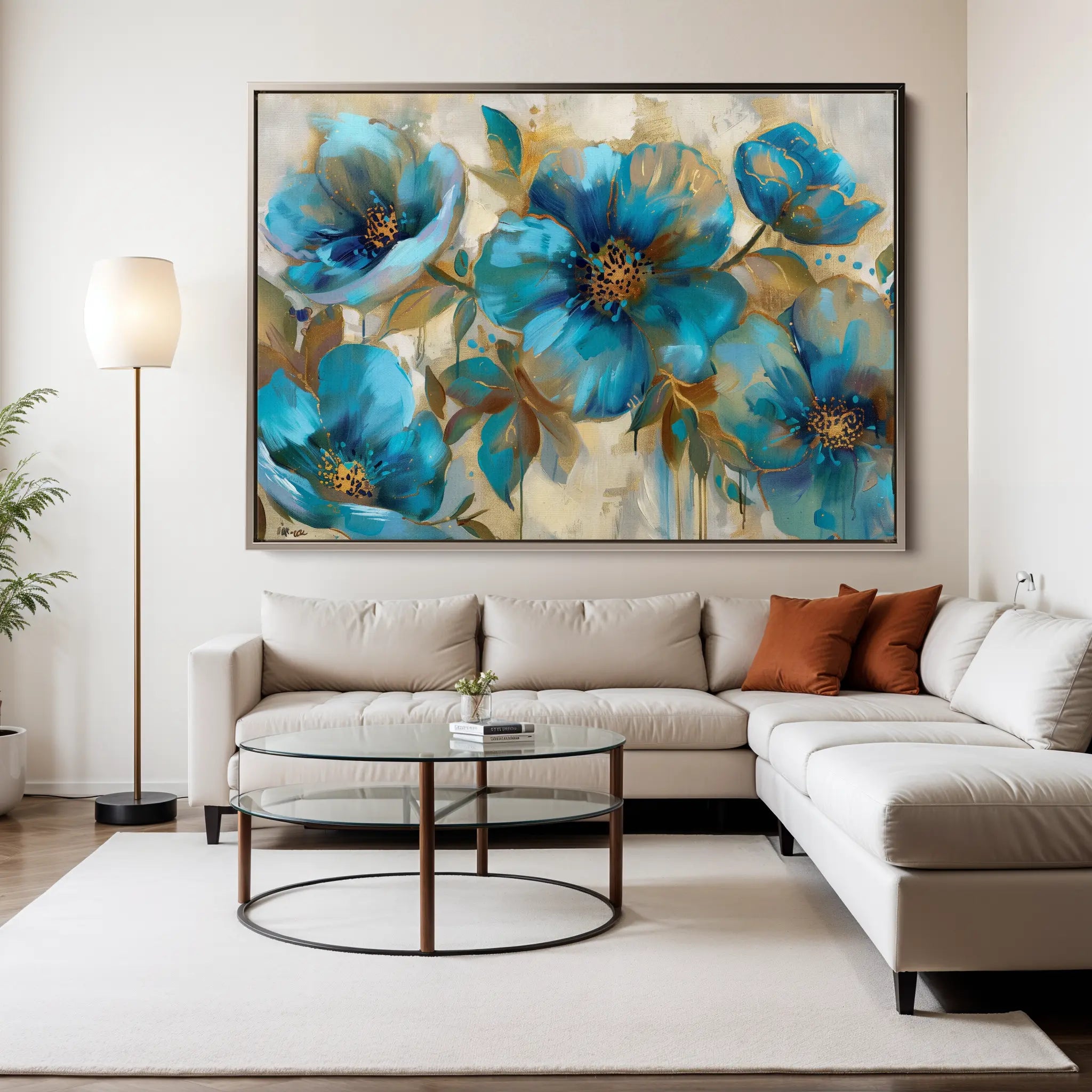 Floral Canvas Wall Art WAD570-F 90 x 60 cm / Stretched on hidden frame