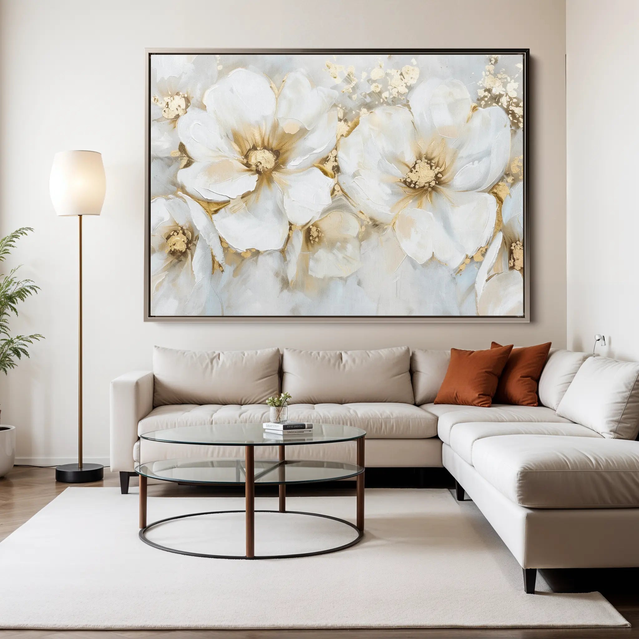 Floral Canvas Wall Art WAD571-F 90 x 60 cm / Stretched on hidden frame