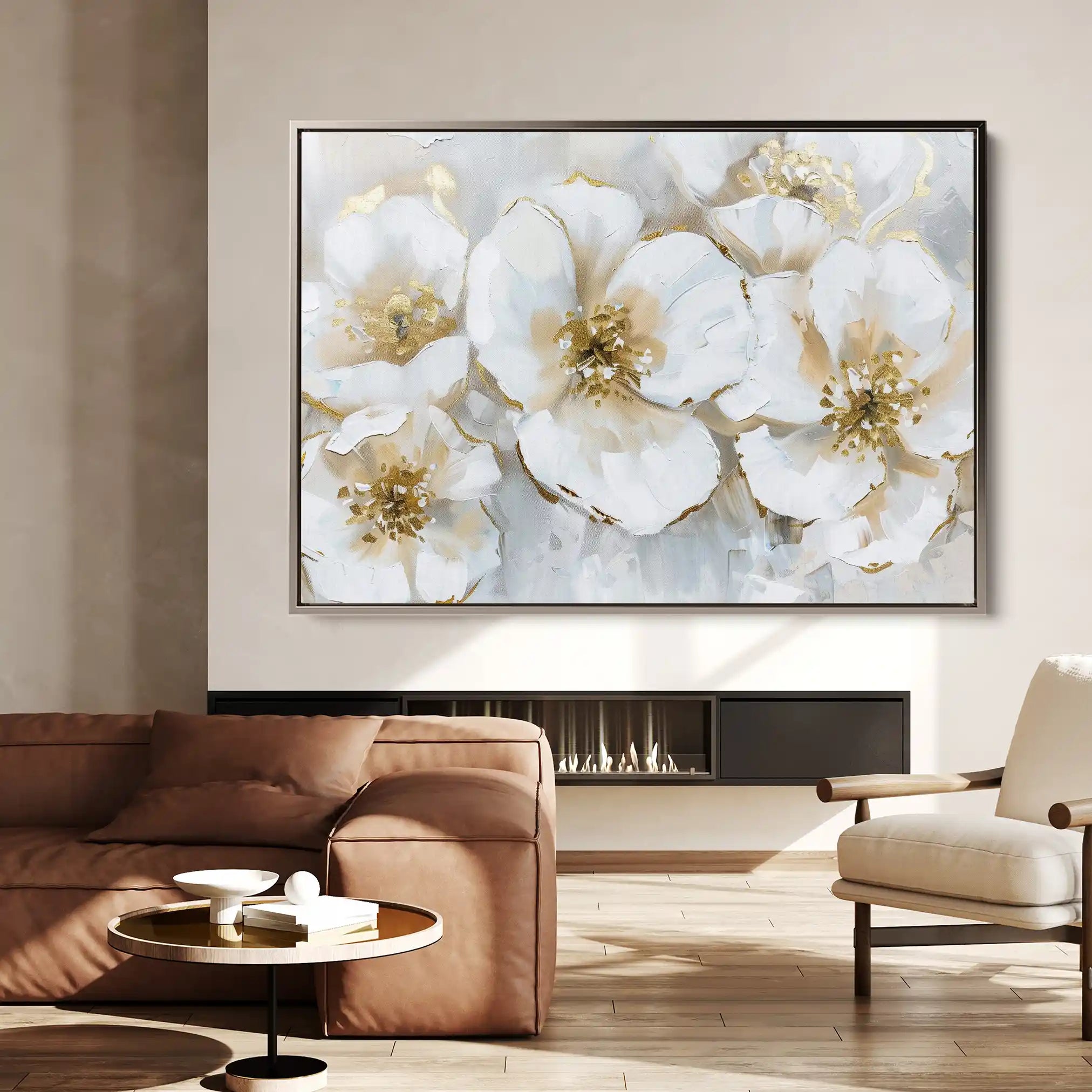 Floral Canvas Wall Art WAD572-F 90 x 60 cm / Stretched on hidden frame