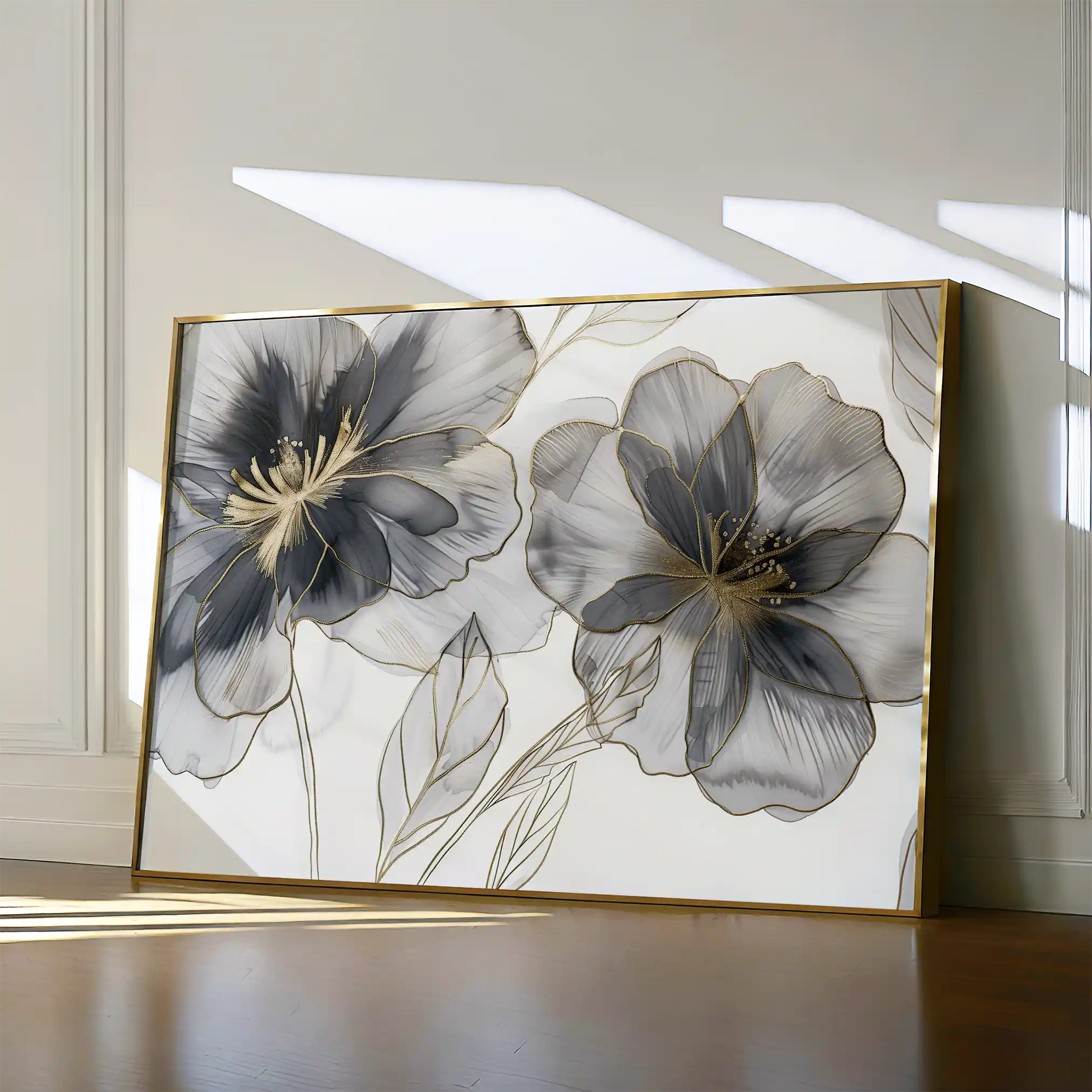 Floral Canvas Wall Art WAD573-F 90 x 60 cm / Stretched on hidden frame