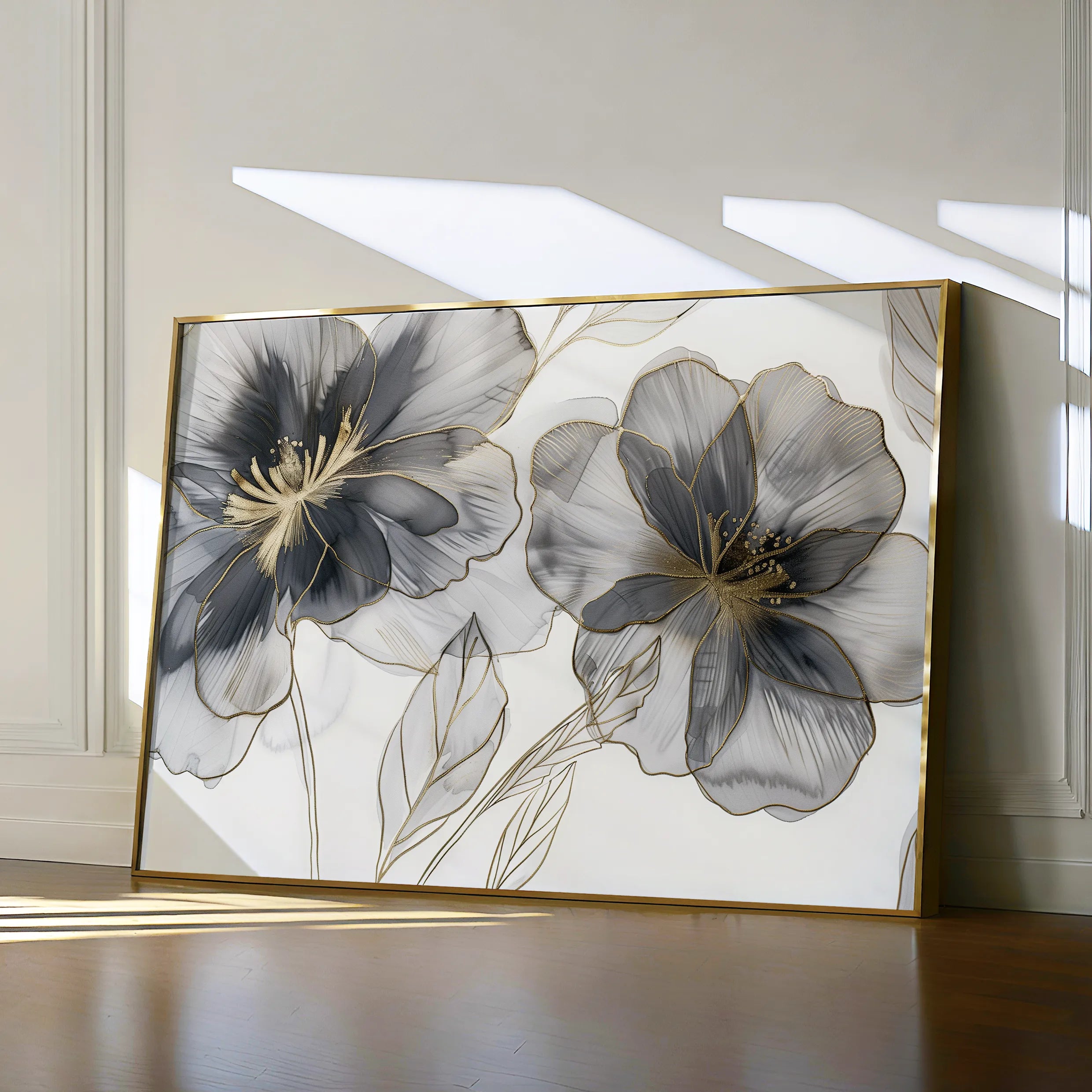 Floral Canvas Wall Art WAD573-F 90 x 60 cm / Stretched on hidden frame