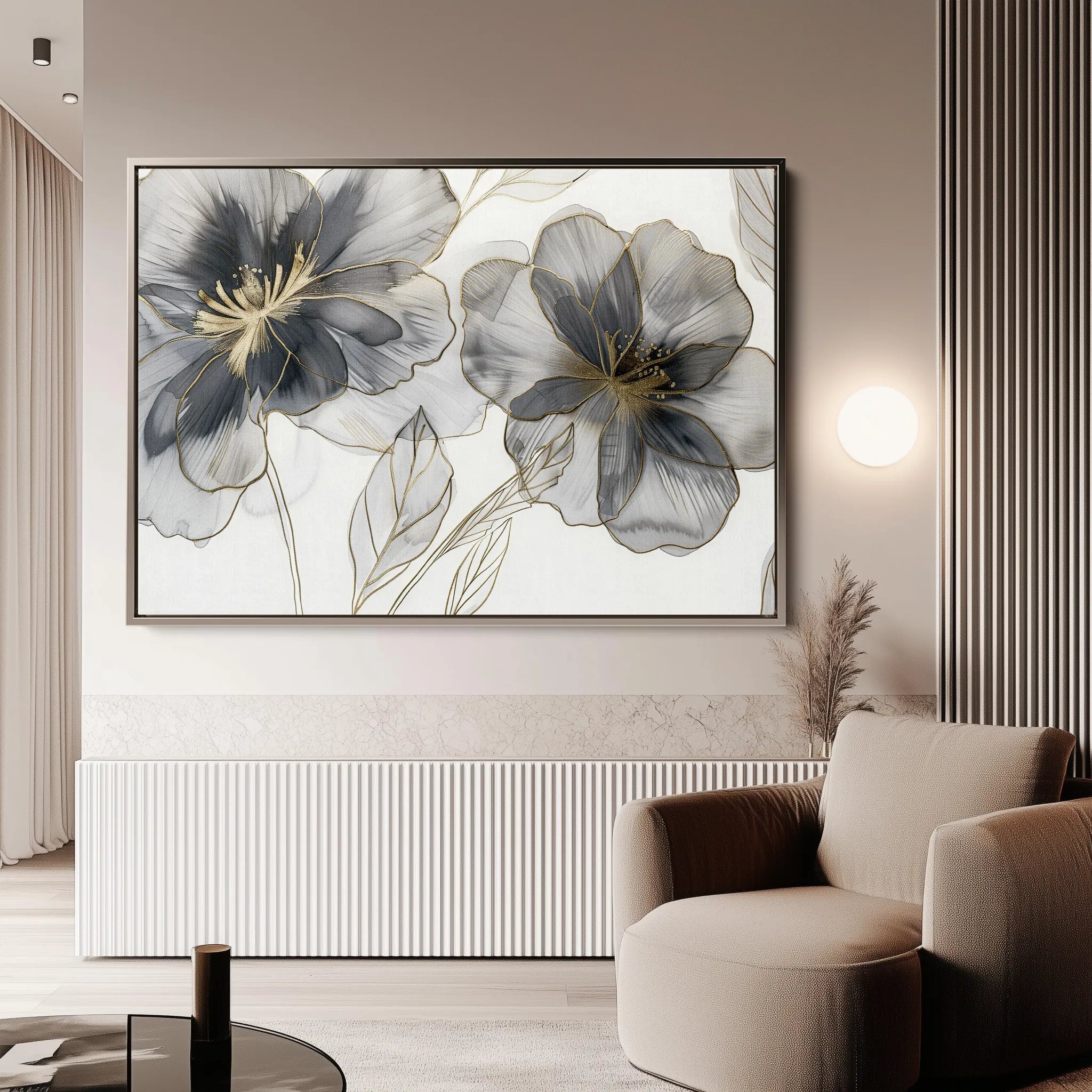Floral Canvas Wall Art WAD573-F 90 x 60 cm / Stretched on hidden frame
