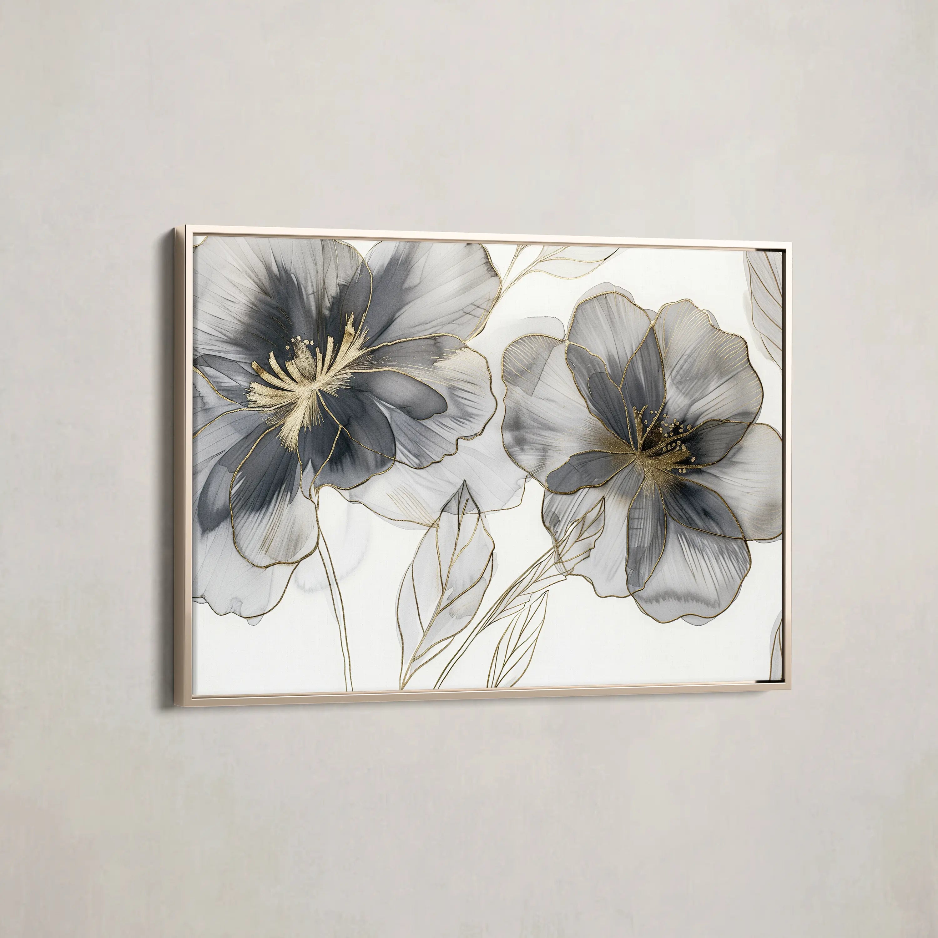 Floral Canvas Wall Art WAD573-F 90 x 60 cm / Stretched on hidden frame