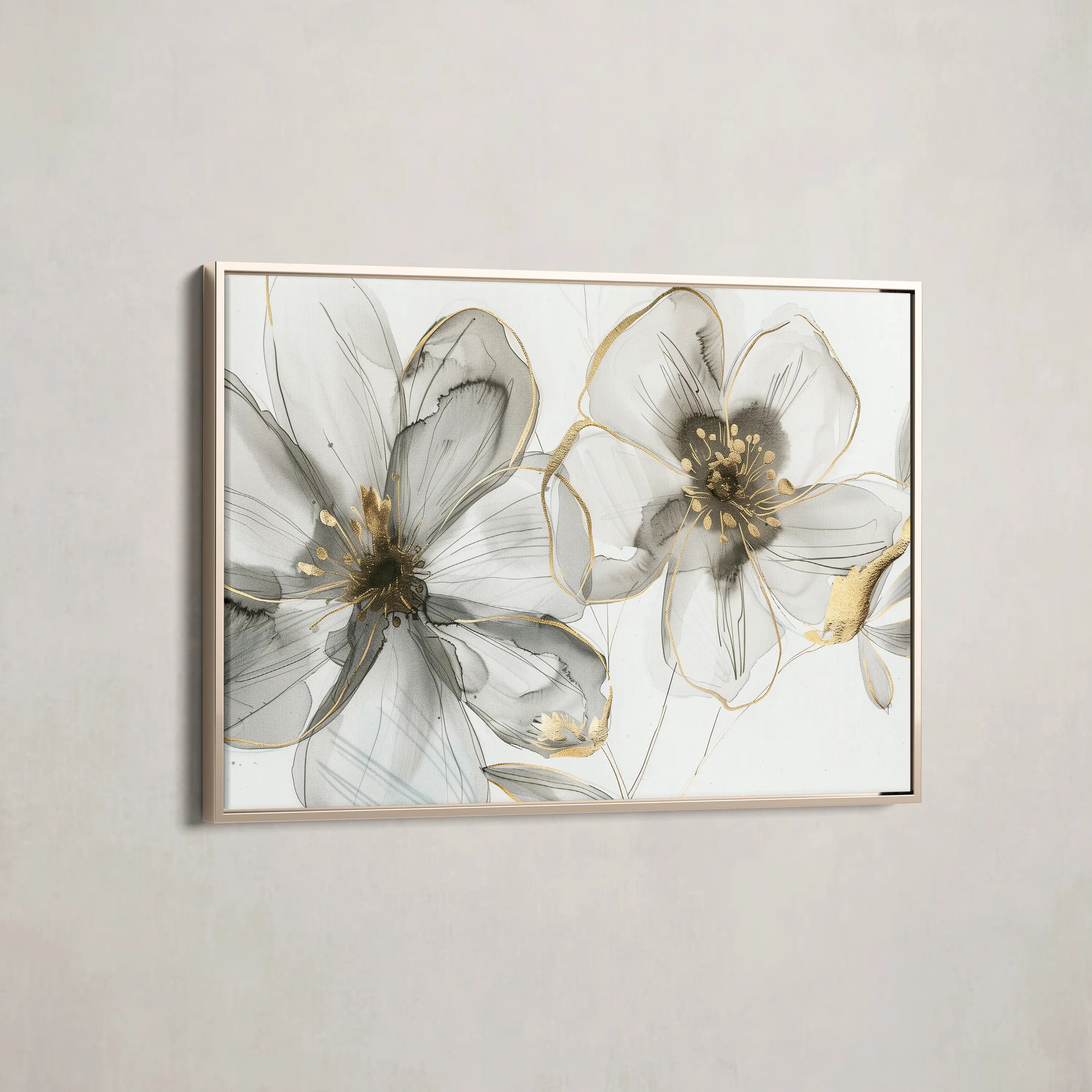 Floral Canvas Wall Art WAD574-F 90 x 60 cm / Stretched on hidden frame