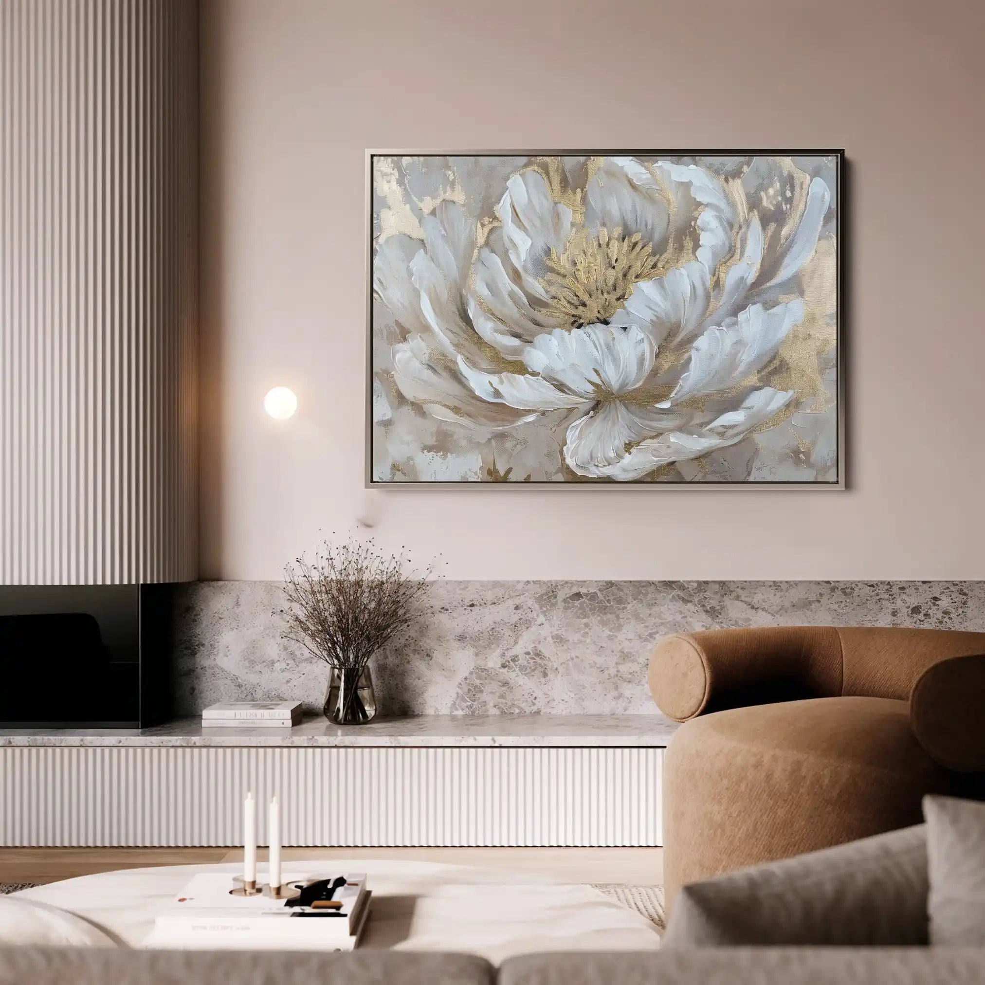 Floral Canvas Wall Art WAD575-F 90 x 60 cm / Stretched on hidden frame