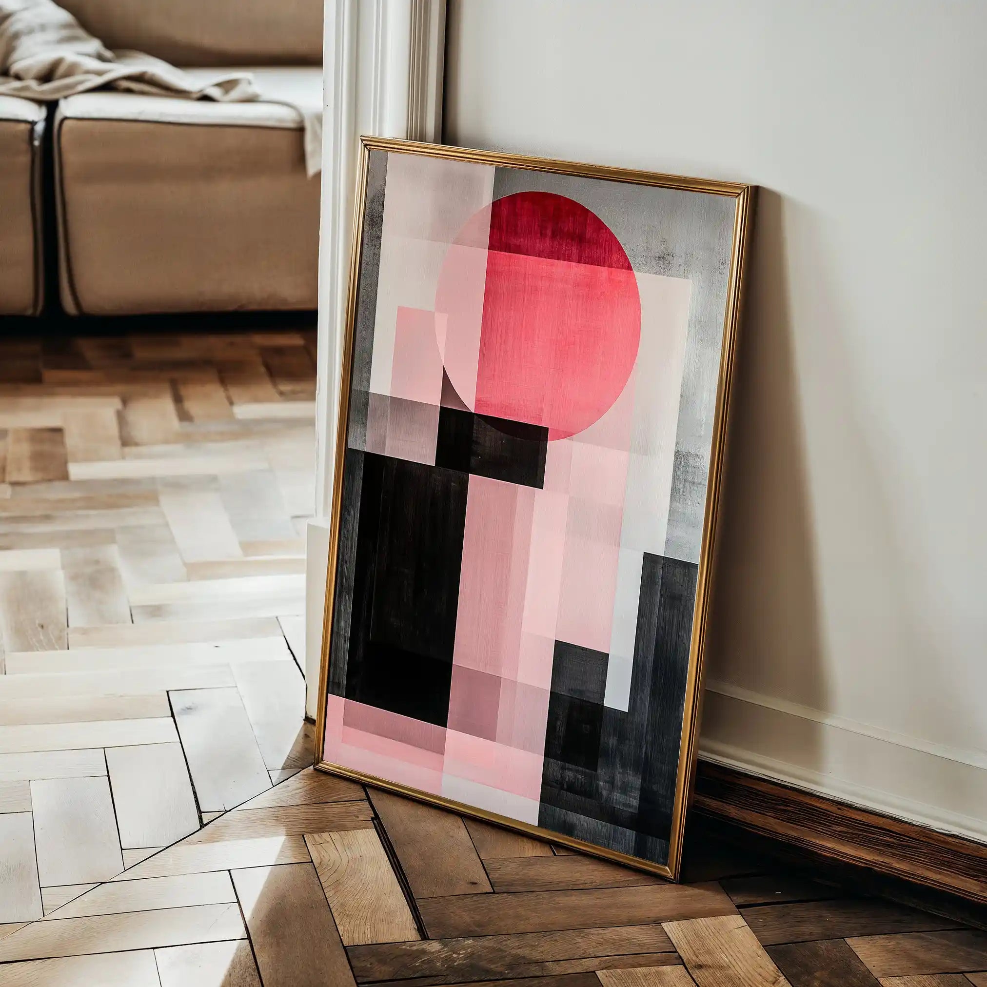 Abstract Canvas Wall Art WAD576-A 90 x 60 cm / Stretched on hidden frame