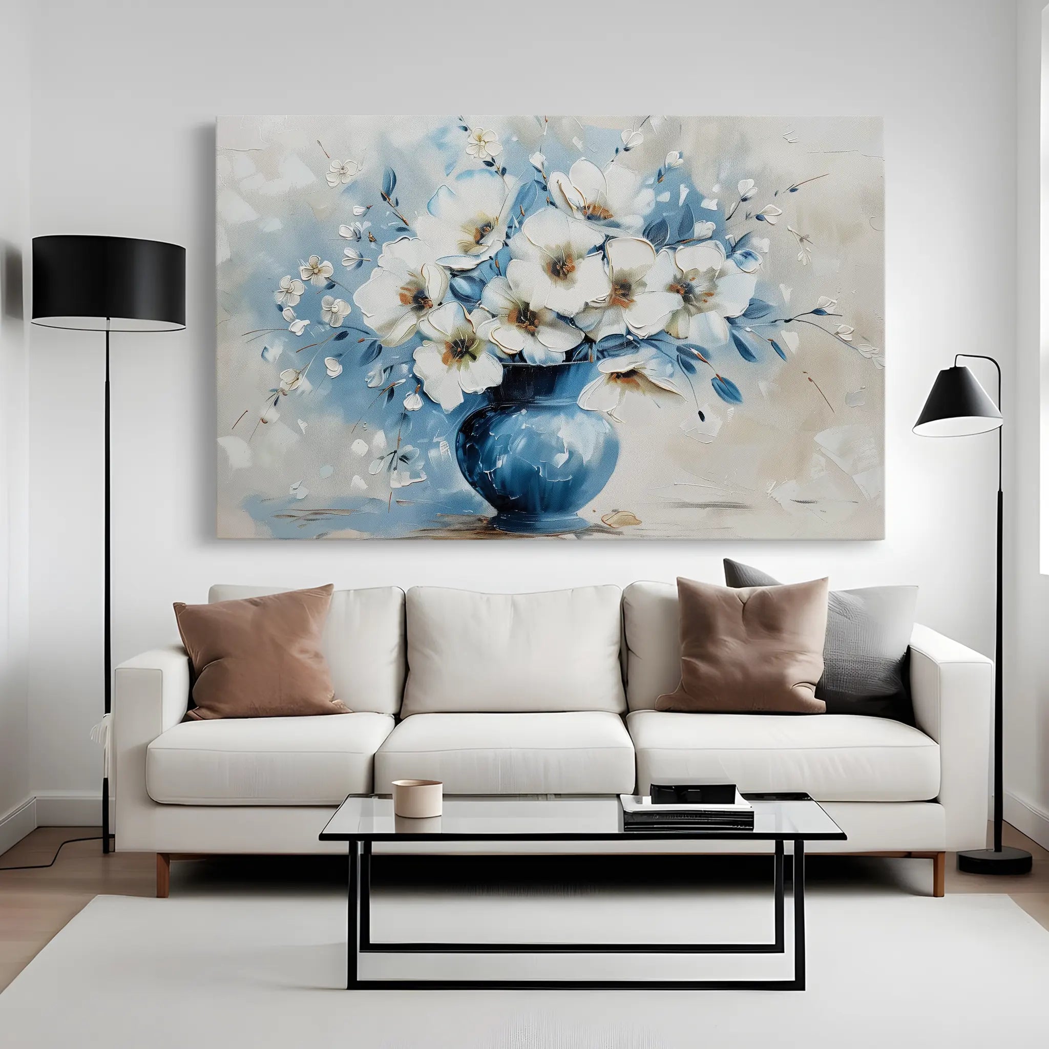 Floral Canvas Wall Art WAD577-F 90 x 60 cm / Stretched on hidden frame