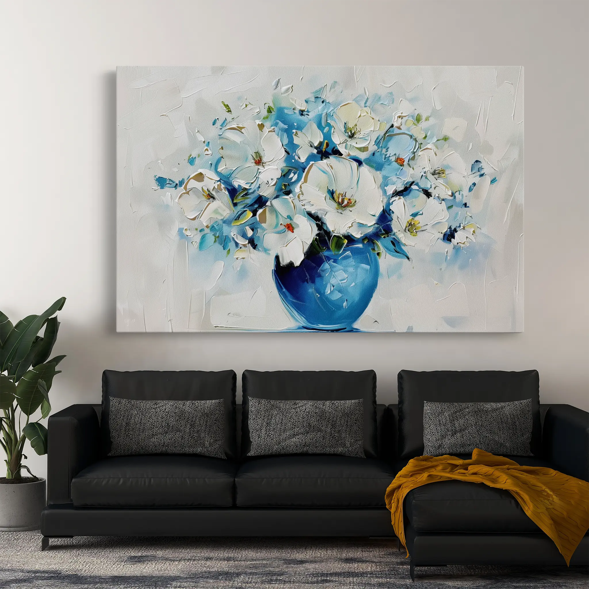 Floral Canvas Wall Art WAD578-F 90 x 60 cm / Stretched on hidden frame