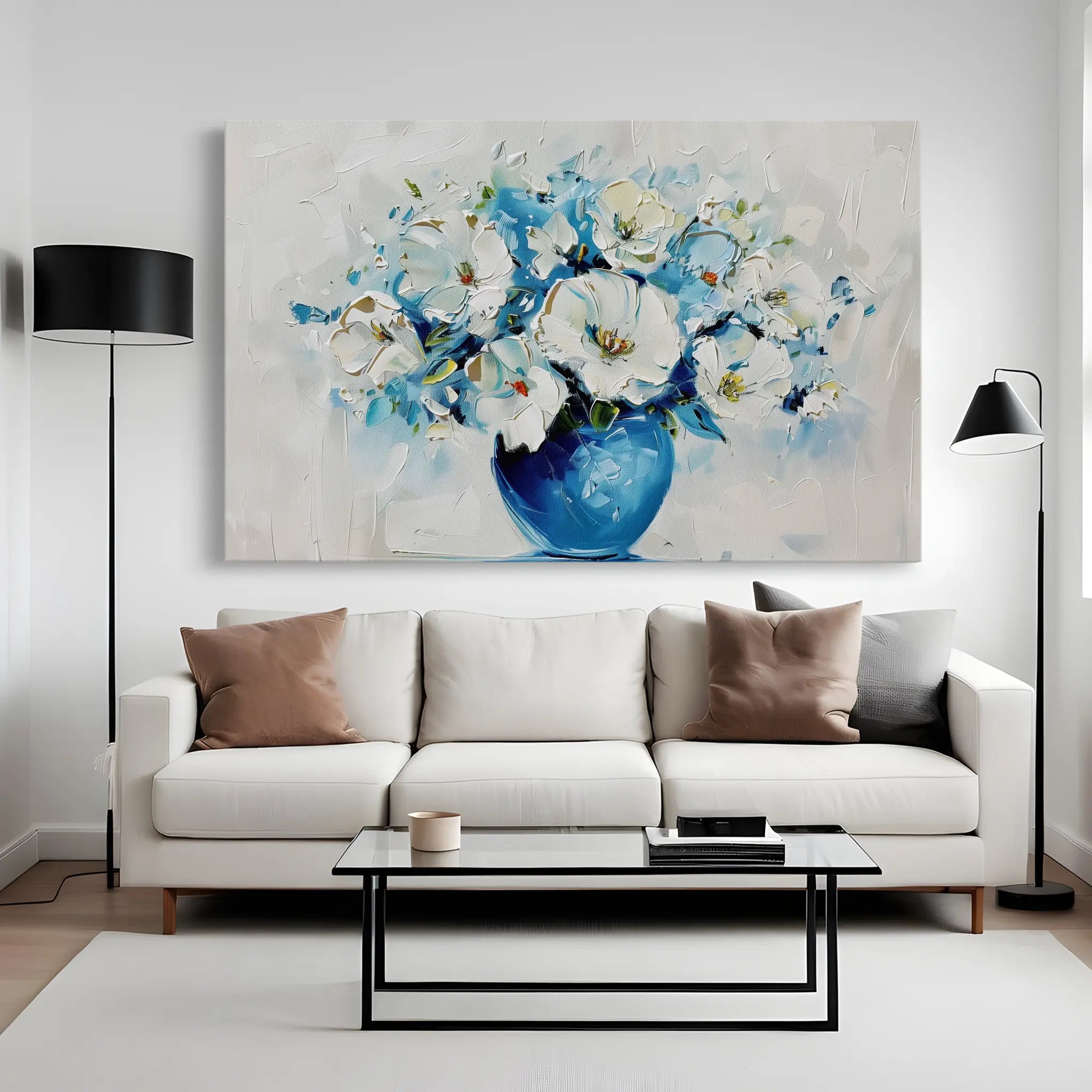 Floral Canvas Wall Art WAD578-F 90 x 60 cm / Stretched on hidden frame