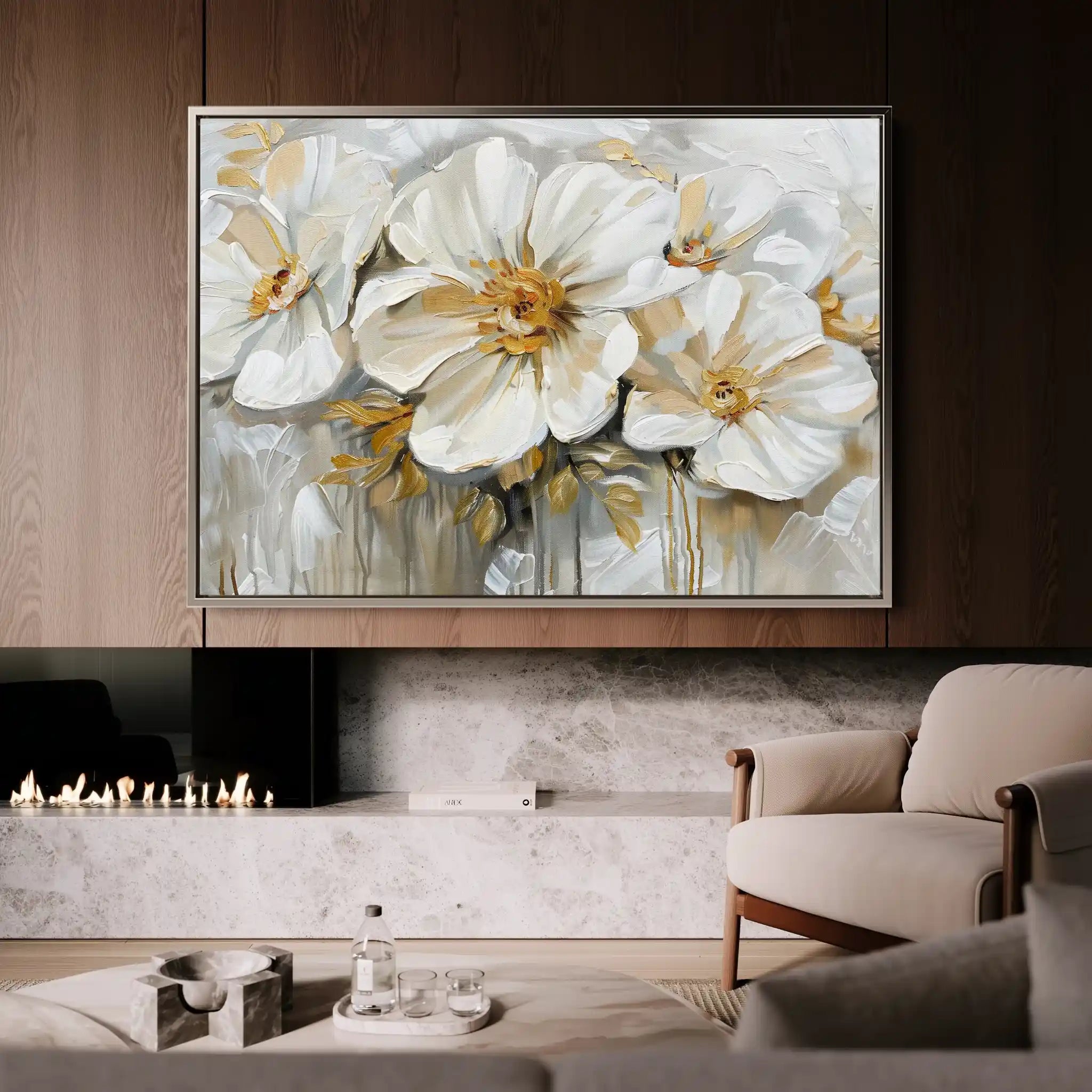 Floral Canvas Wall Art WAD579-F 90 x 60 cm / Stretched on hidden frame