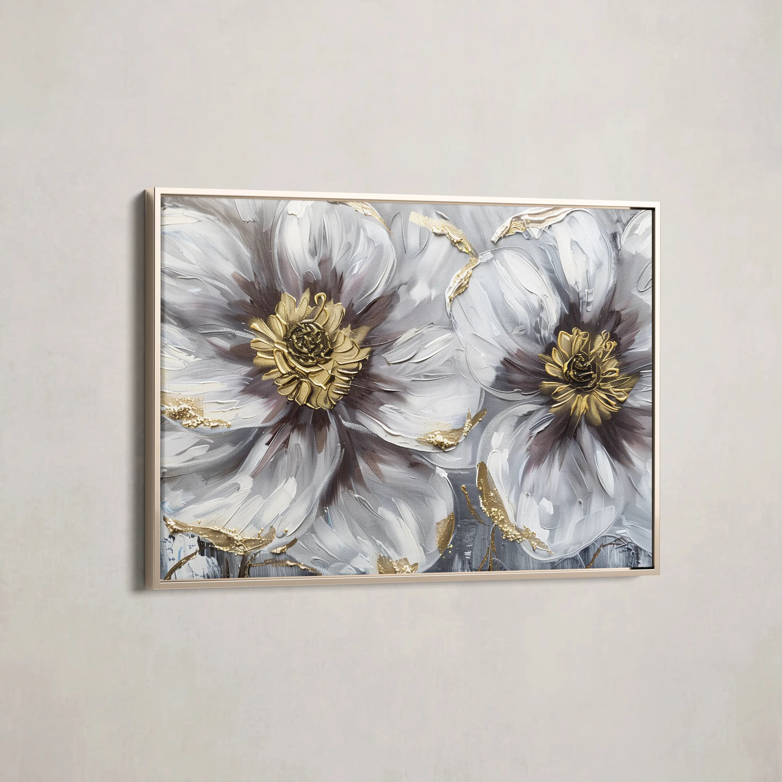 Floral Canvas Wall Art WAD581-F 90 x 60 cm / Stretched on hidden frame