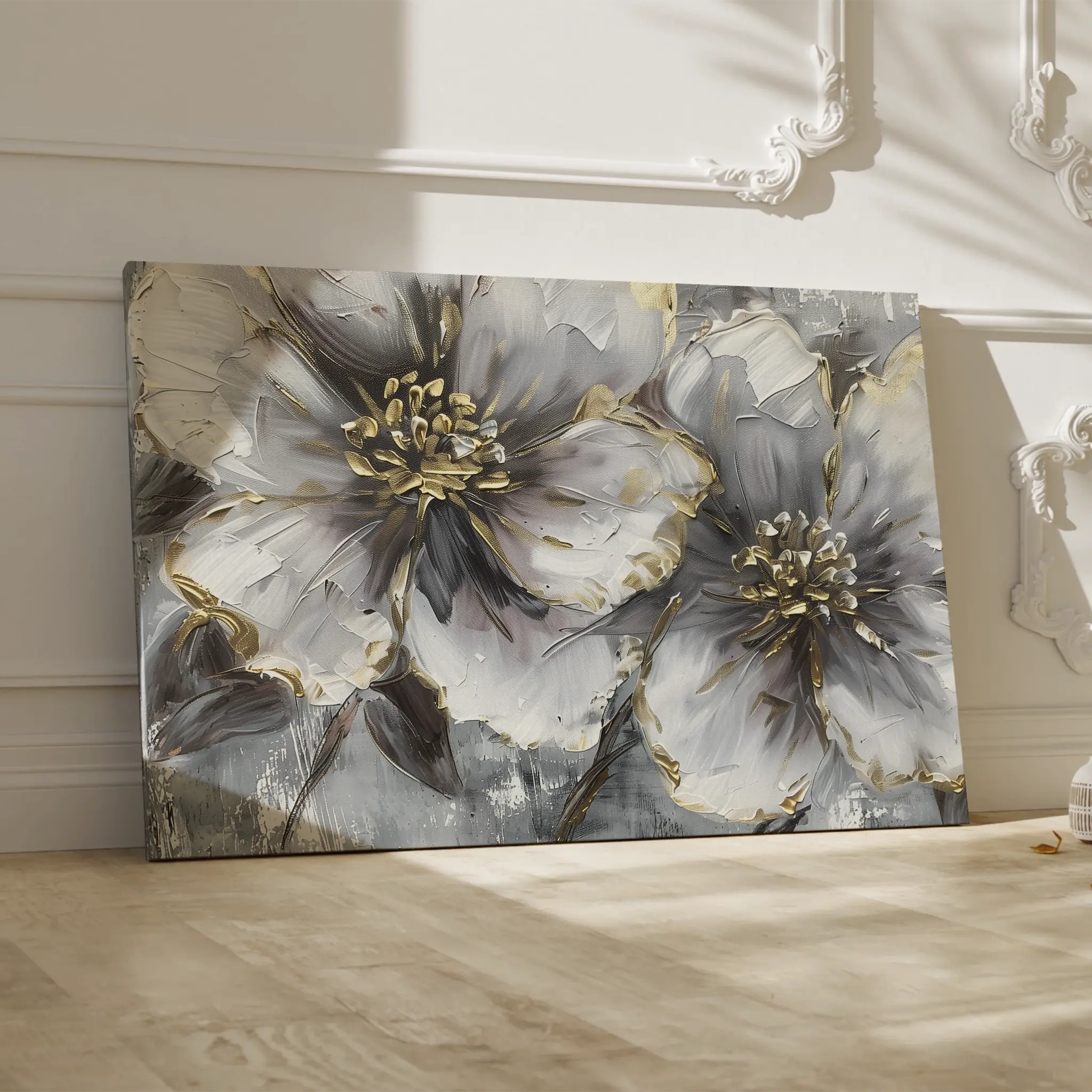 Floral Canvas Wall Art WAD582-F 90 x 60 cm / Stretched on hidden frame