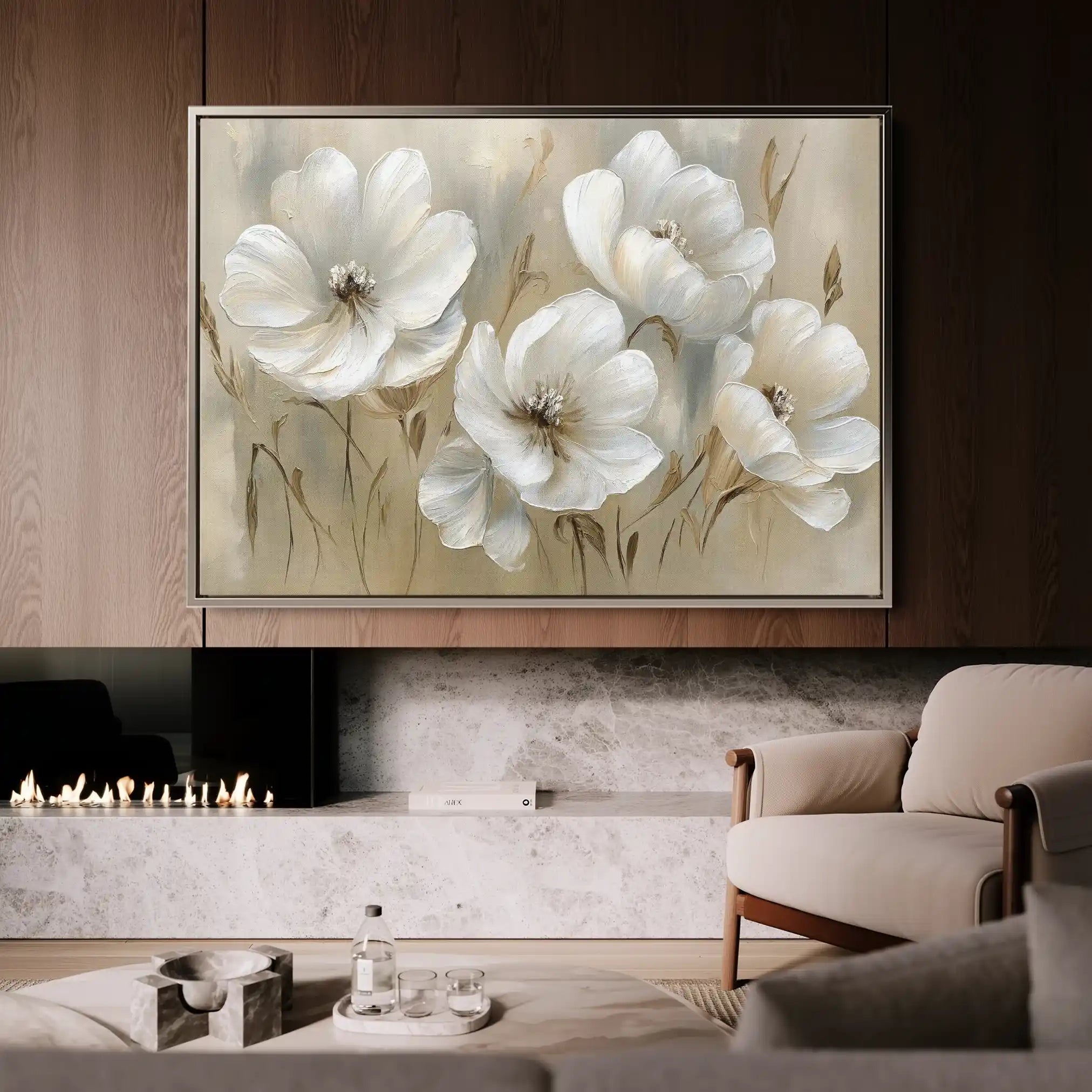 Floral Canvas Wall Art WAD583-F 90 x 60 cm / Stretched on hidden frame