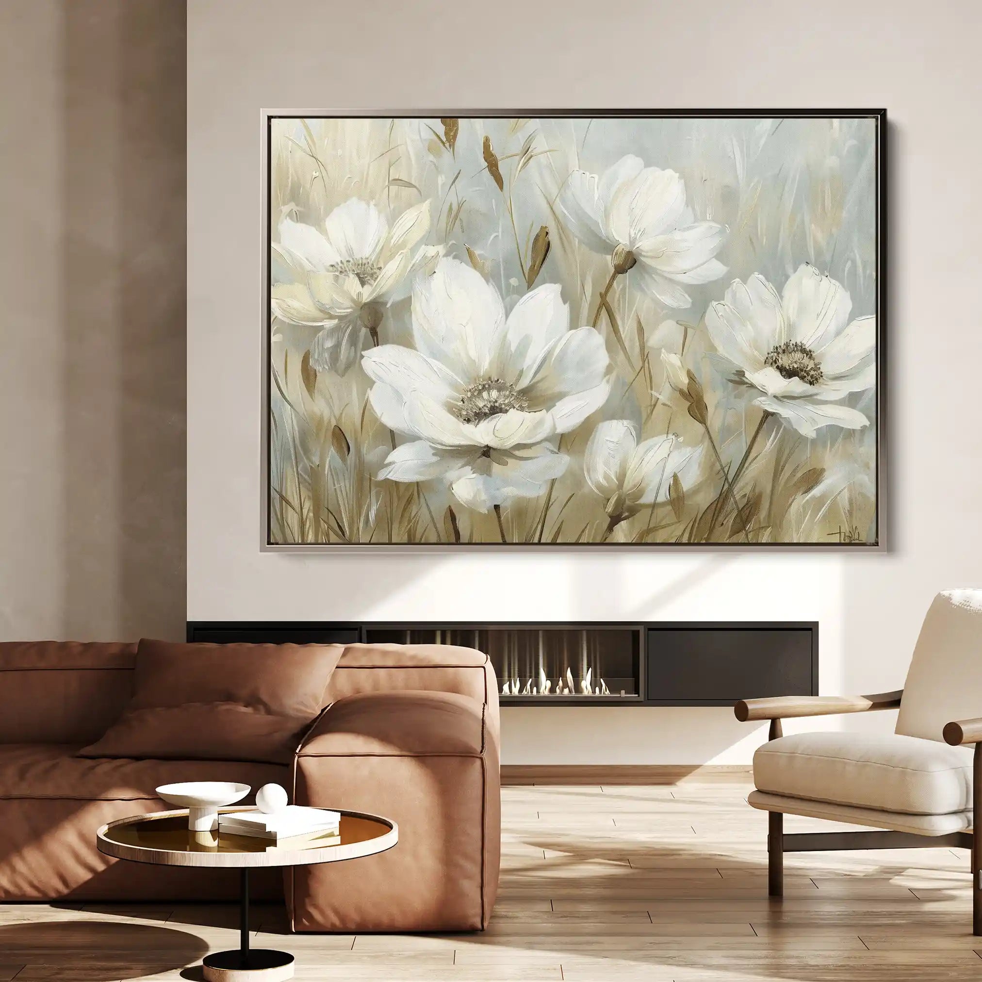 Floral Canvas Wall Art WAD584-F 90 x 60 cm / Stretched on hidden frame