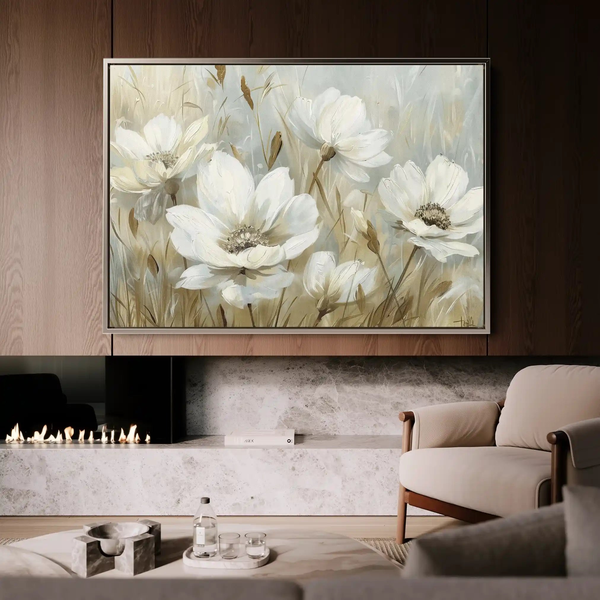 Floral Canvas Wall Art WAD584-F 90 x 60 cm / Stretched on hidden frame