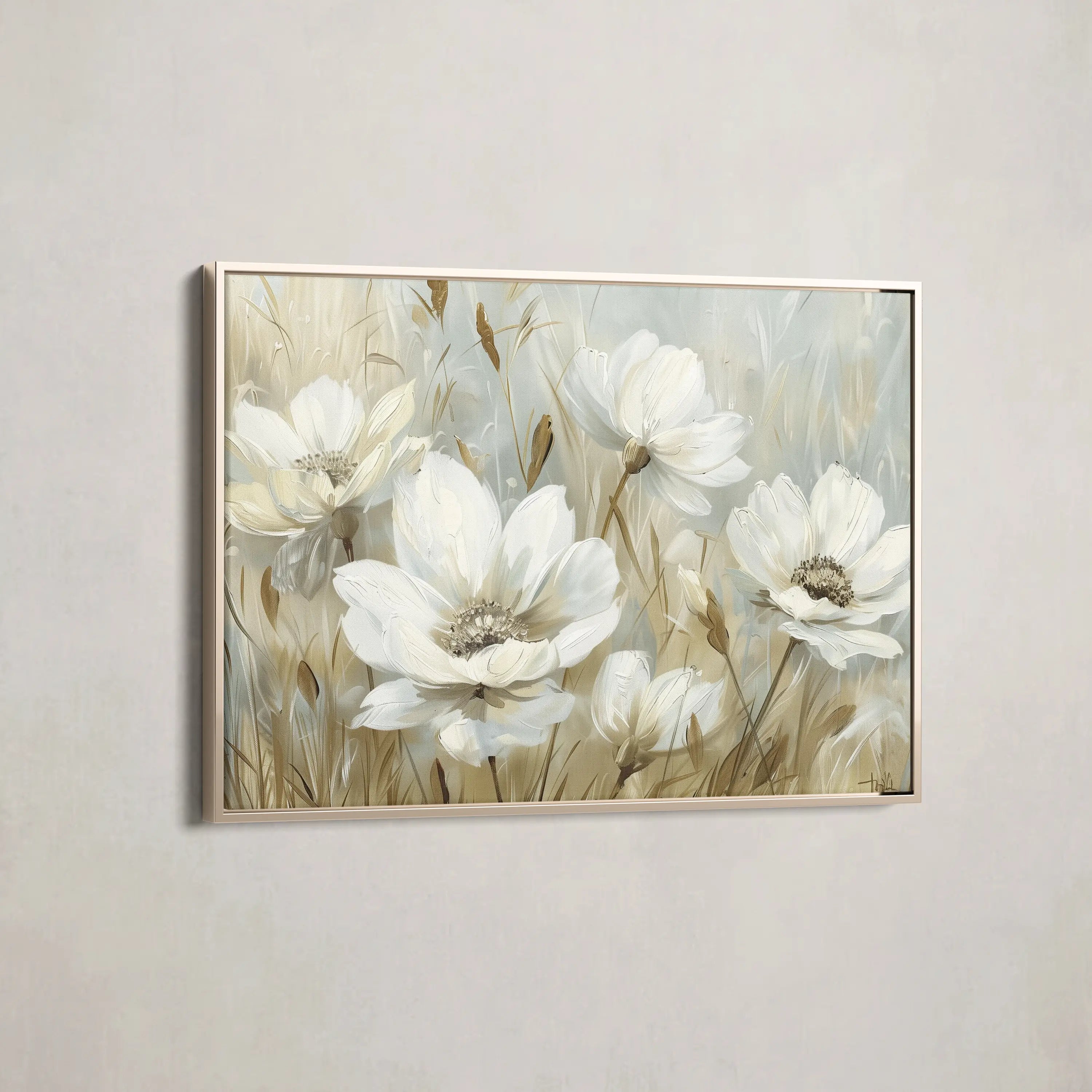 Floral Canvas Wall Art WAD584-F 90 x 60 cm / Stretched on hidden frame