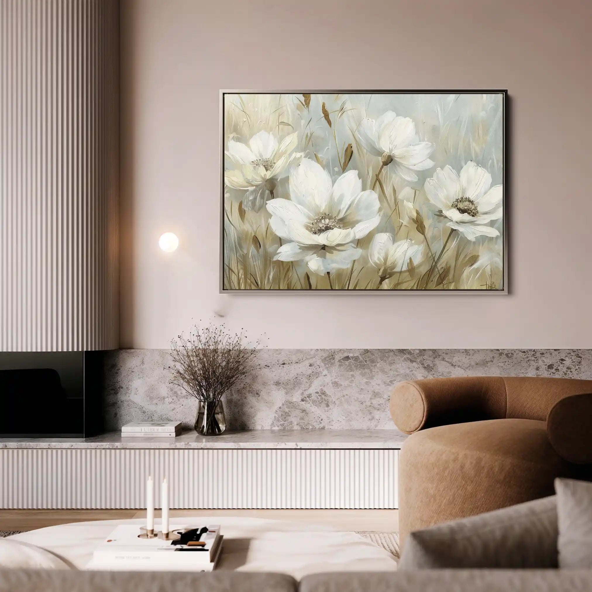 Floral Canvas Wall Art WAD584-F 90 x 60 cm / Stretched on hidden frame