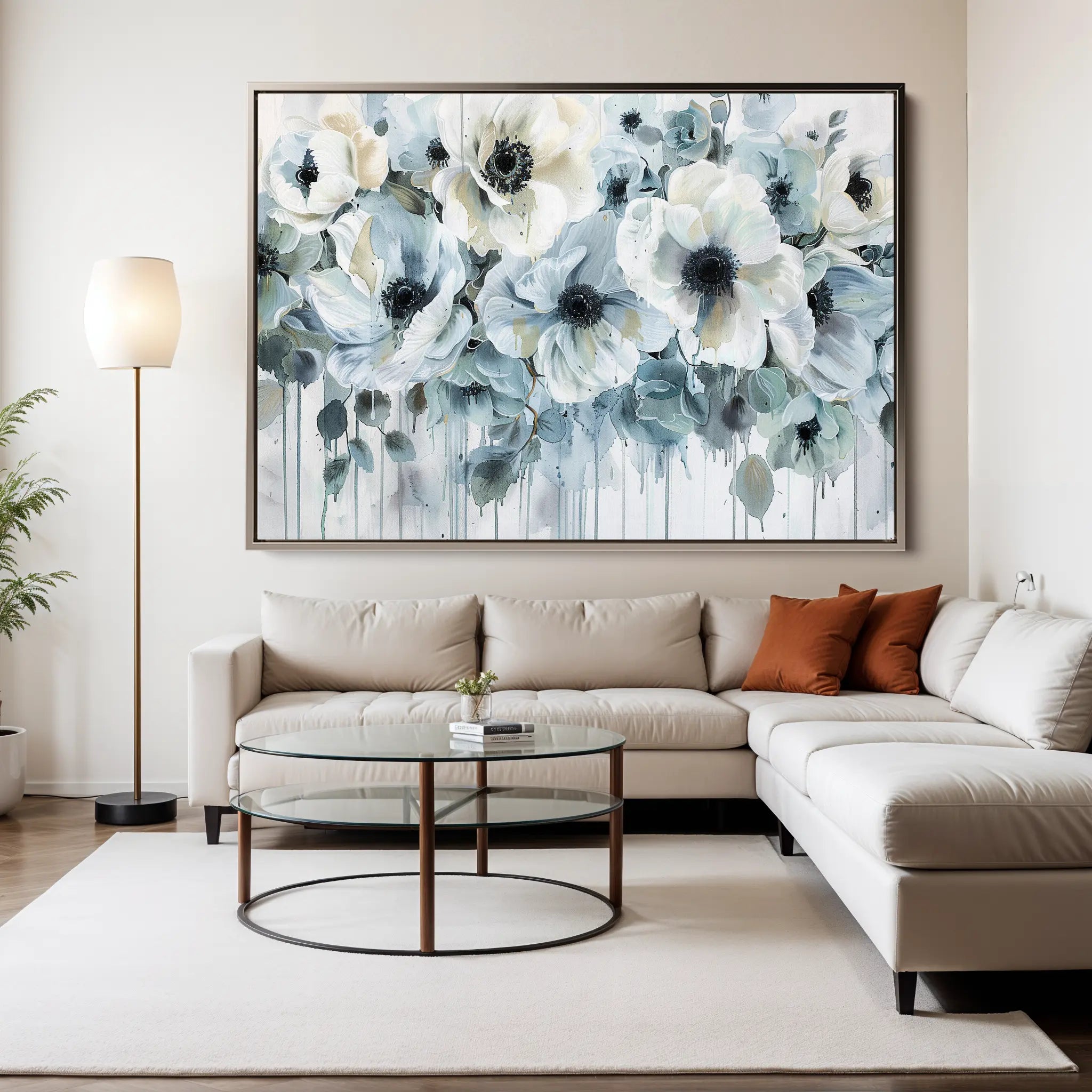 Floral Canvas Wall Art WAD585-F 90 x 60 cm / Stretched on hidden frame