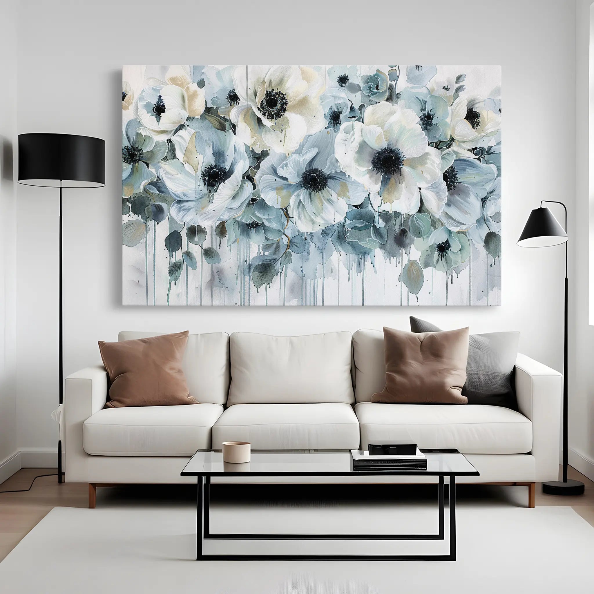 Floral Canvas Wall Art WAD585-F 90 x 60 cm / Stretched on hidden frame