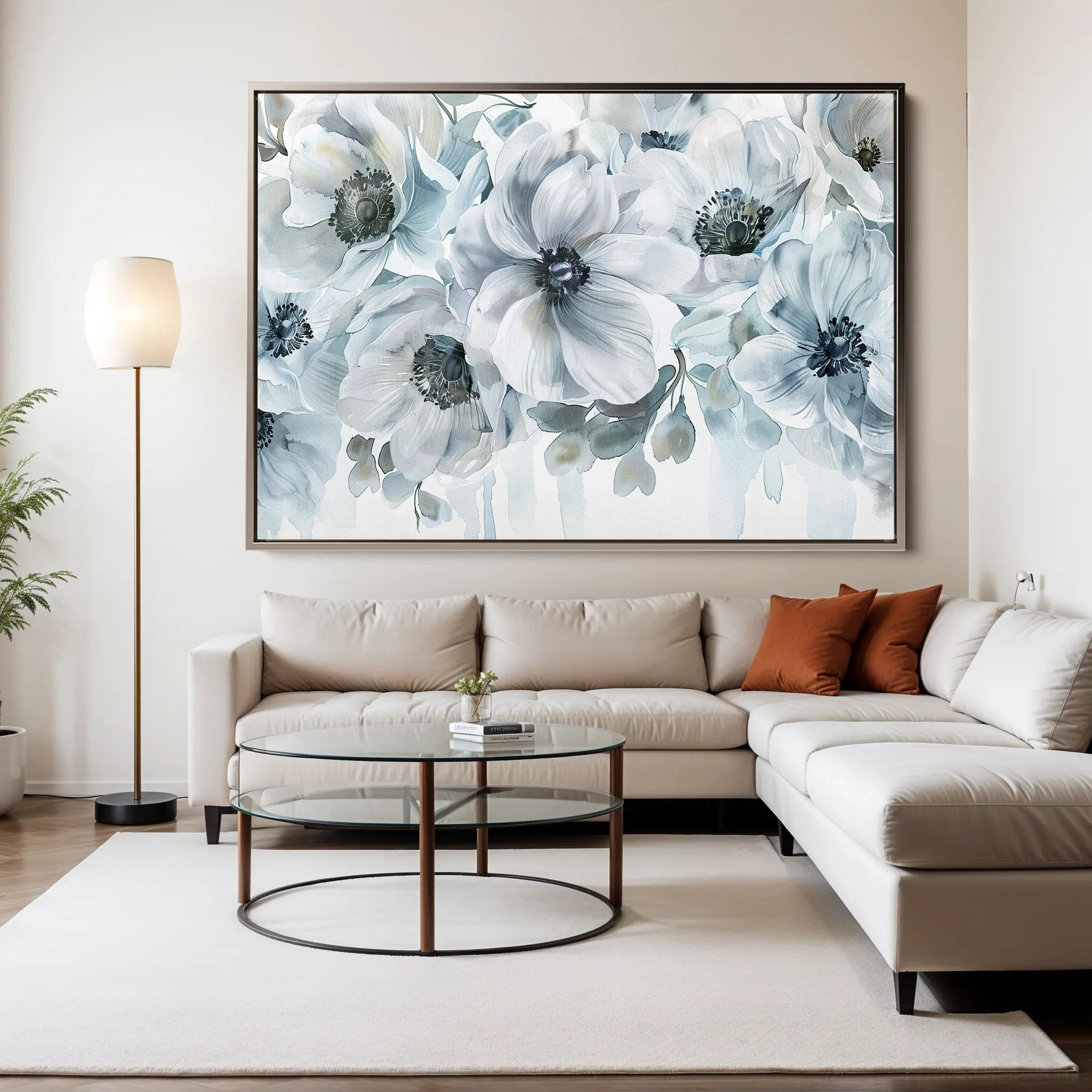 Floral Canvas Wall Art WAD586-F 90 x 60 cm / Stretched on hidden frame