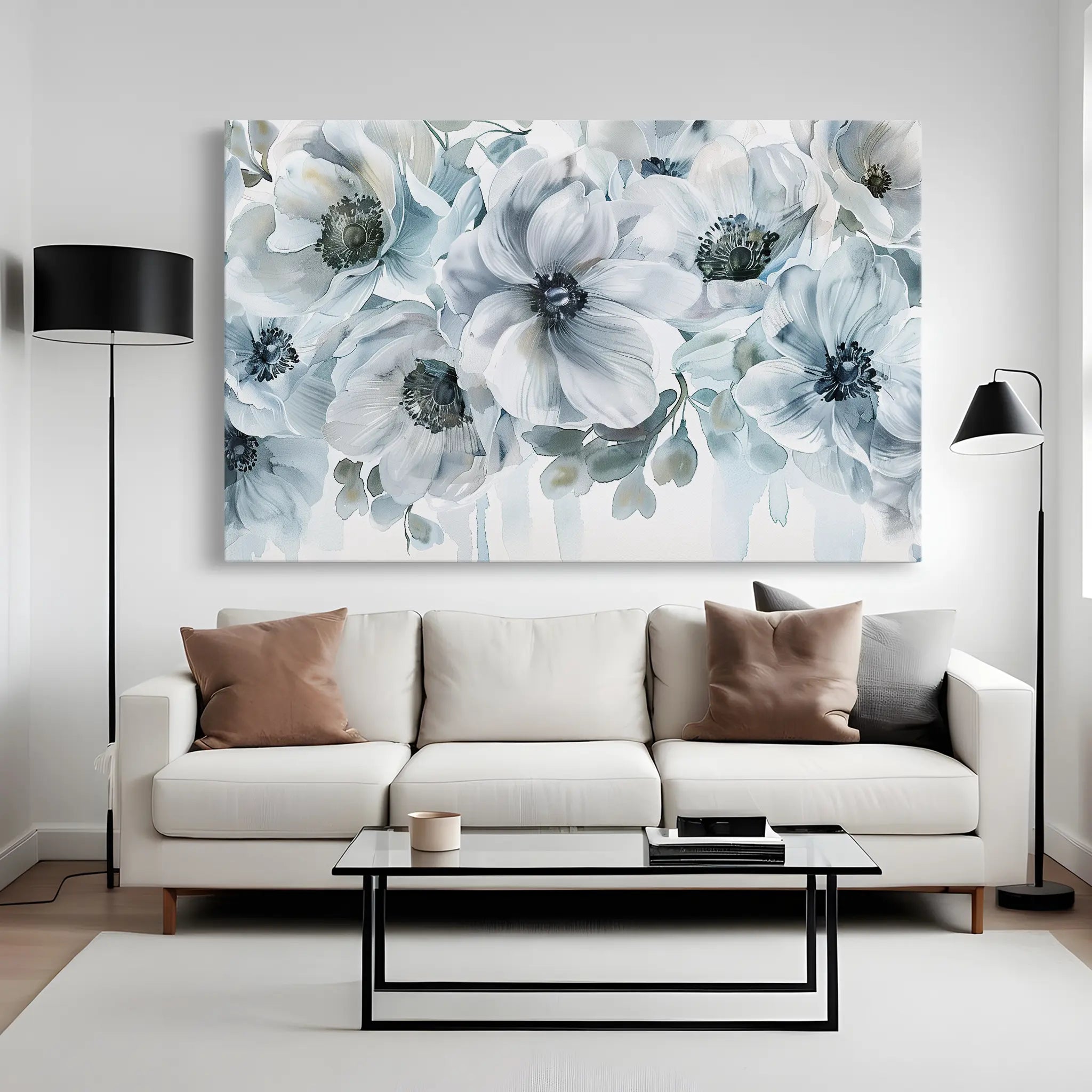 Floral Canvas Wall Art WAD586-F 90 x 60 cm / Stretched on hidden frame