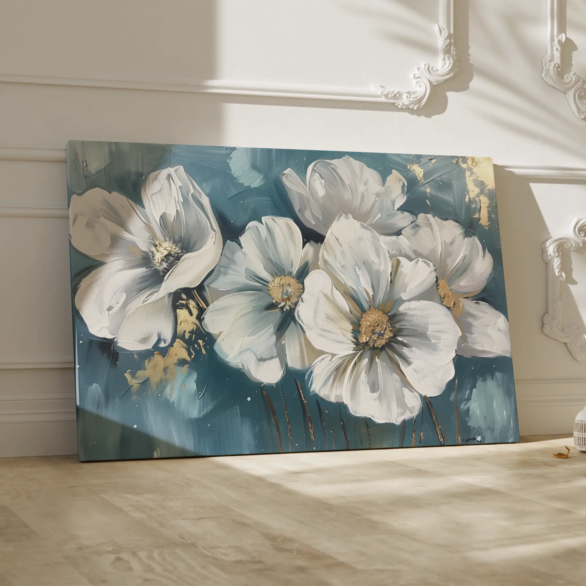 Floral Canvas Wall Art WAD587-F 90 x 60 cm / Stretched on hidden frame