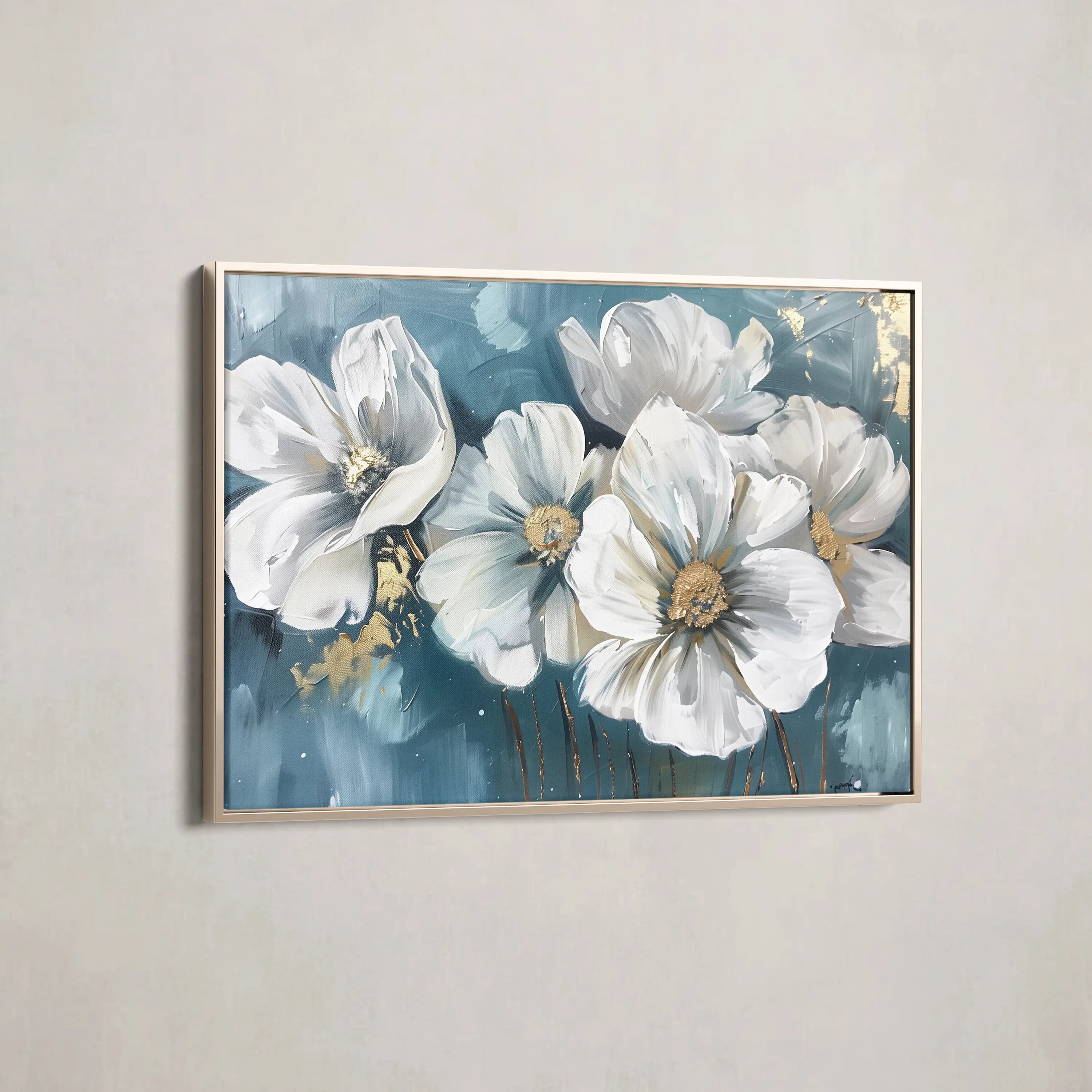 Floral Canvas Wall Art WAD587-F 90 x 60 cm / Stretched on hidden frame