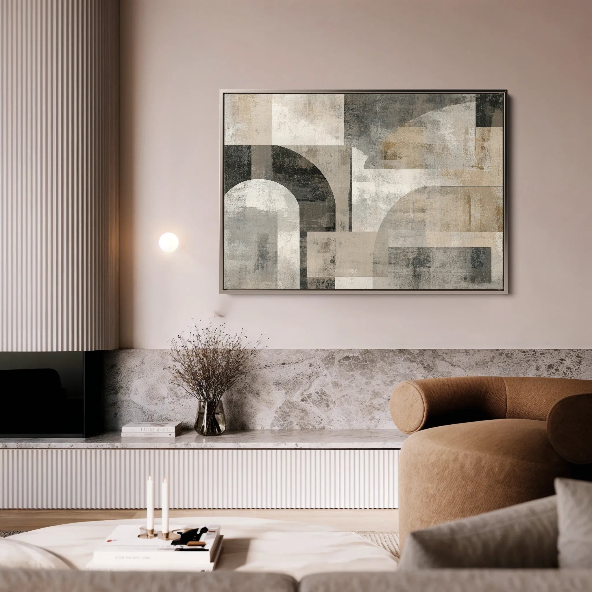 Abstract Canvas Wall Art WAD588-A 90 x 60 cm / Stretched on hidden frame