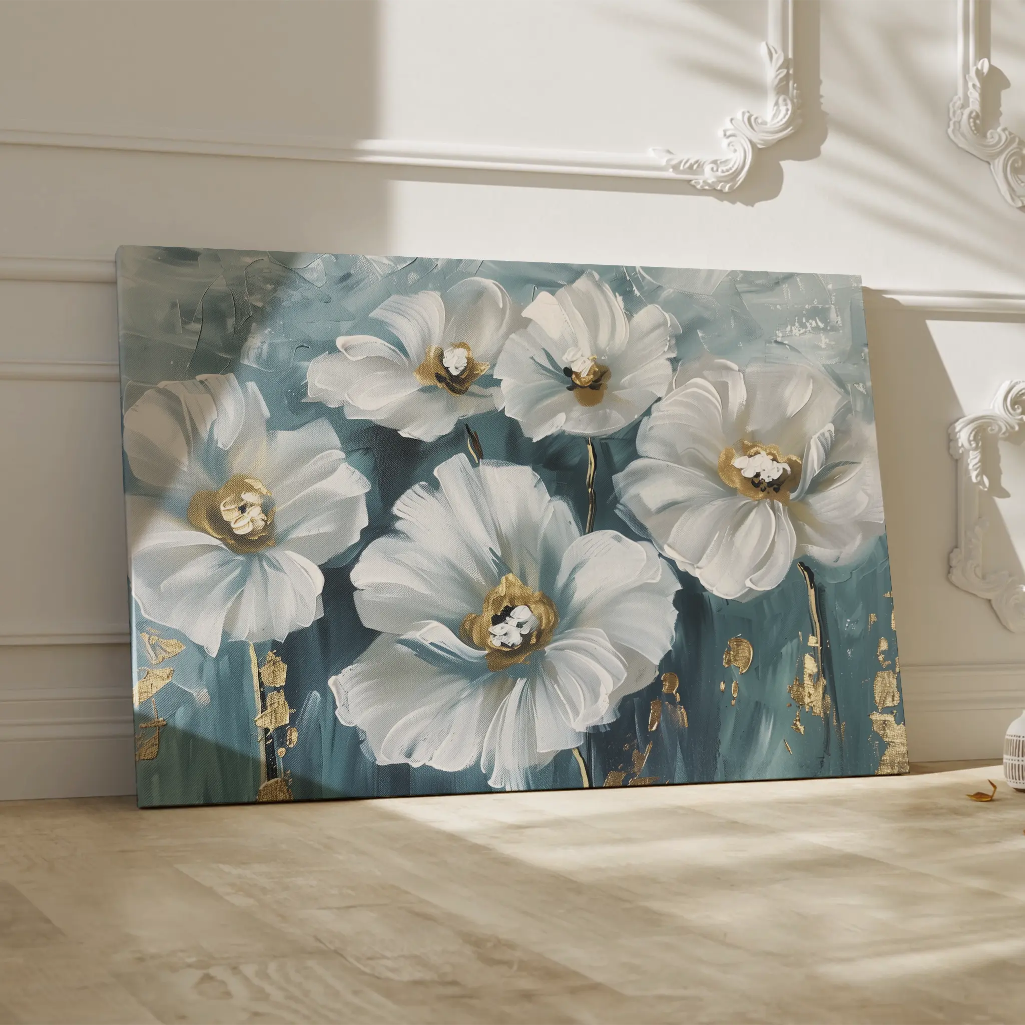 Floral Canvas Wall Art WAD588-F 90 x 60 cm / Stretched on hidden frame