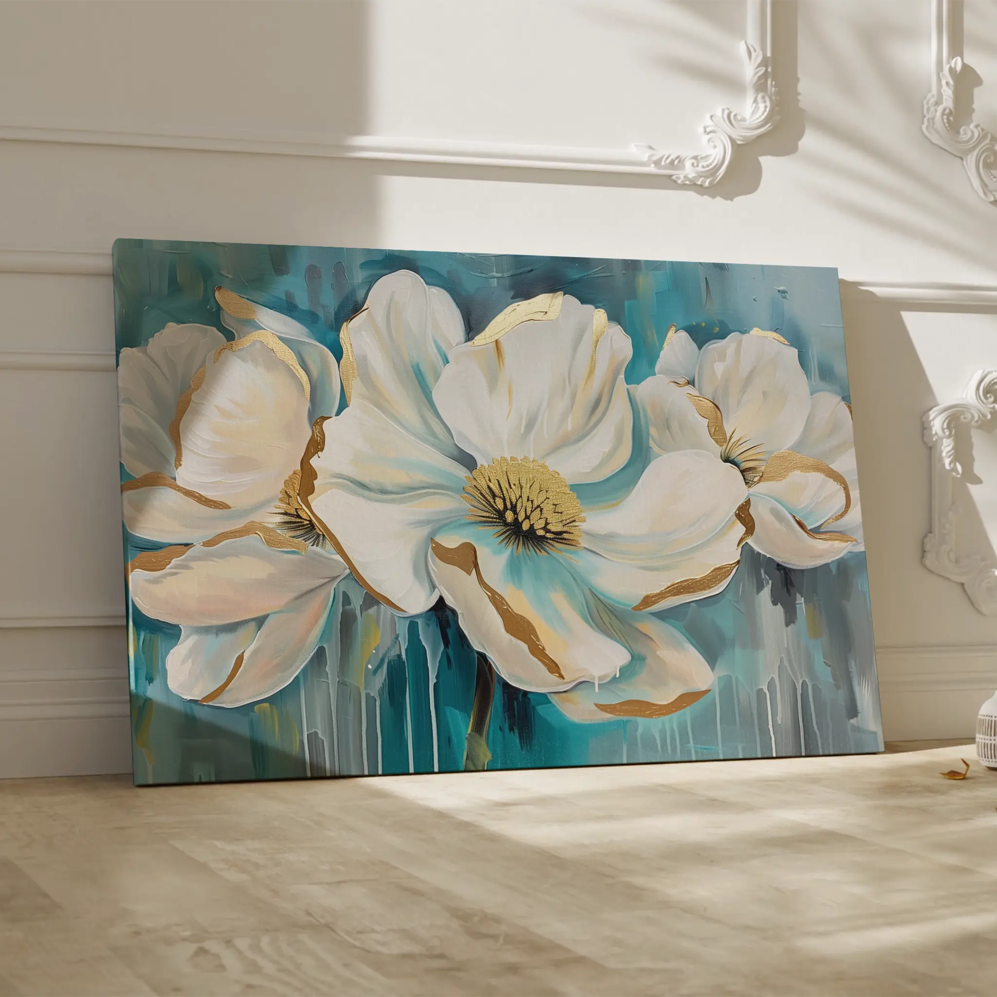 Floral Canvas Wall Art WAD589-F 90 x 60 cm / Stretched on hidden frame